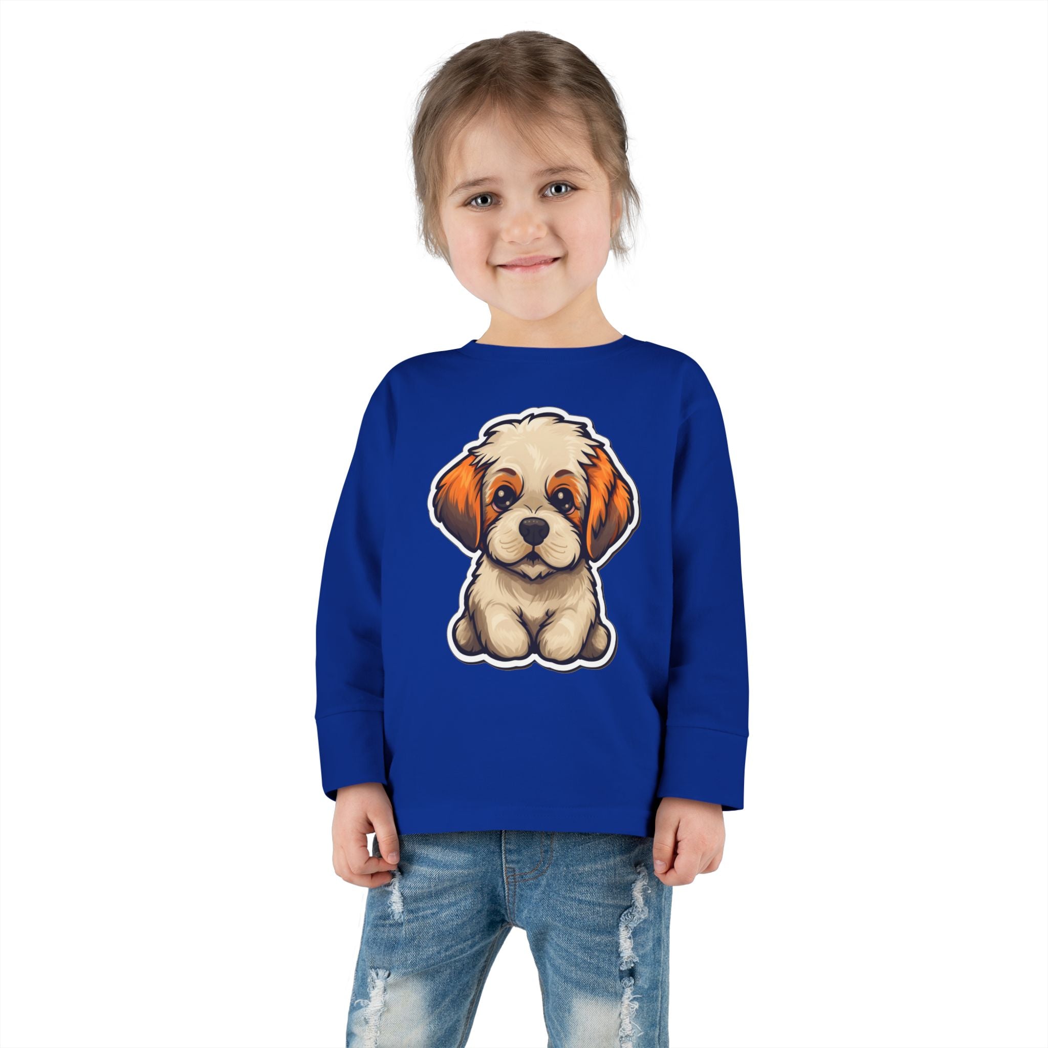 Toddler Long Sleeve Tee - Dog Puppy