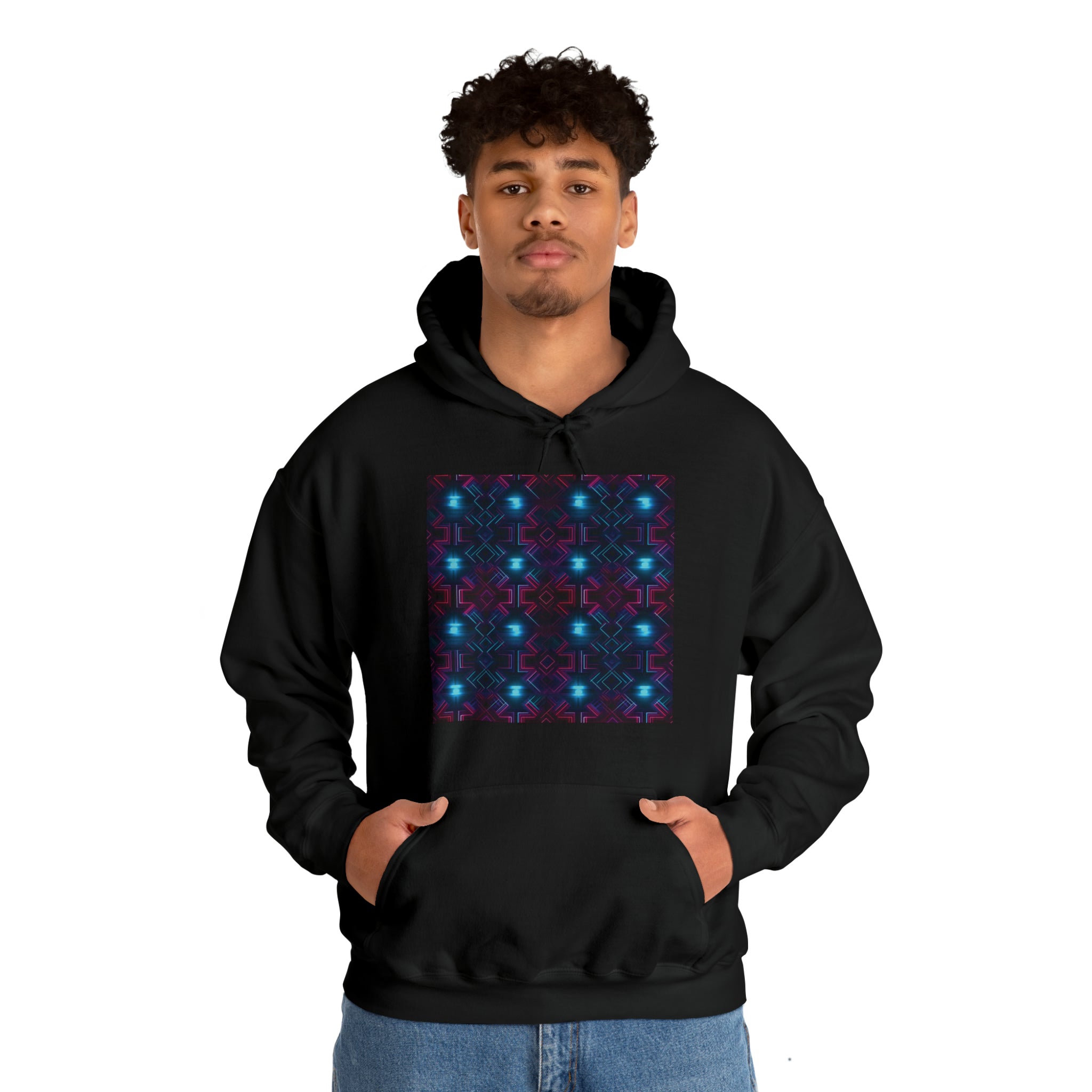 Unisex Heavy Blend™ Hooded Sweatshirt - Abstract Neon Designs 01