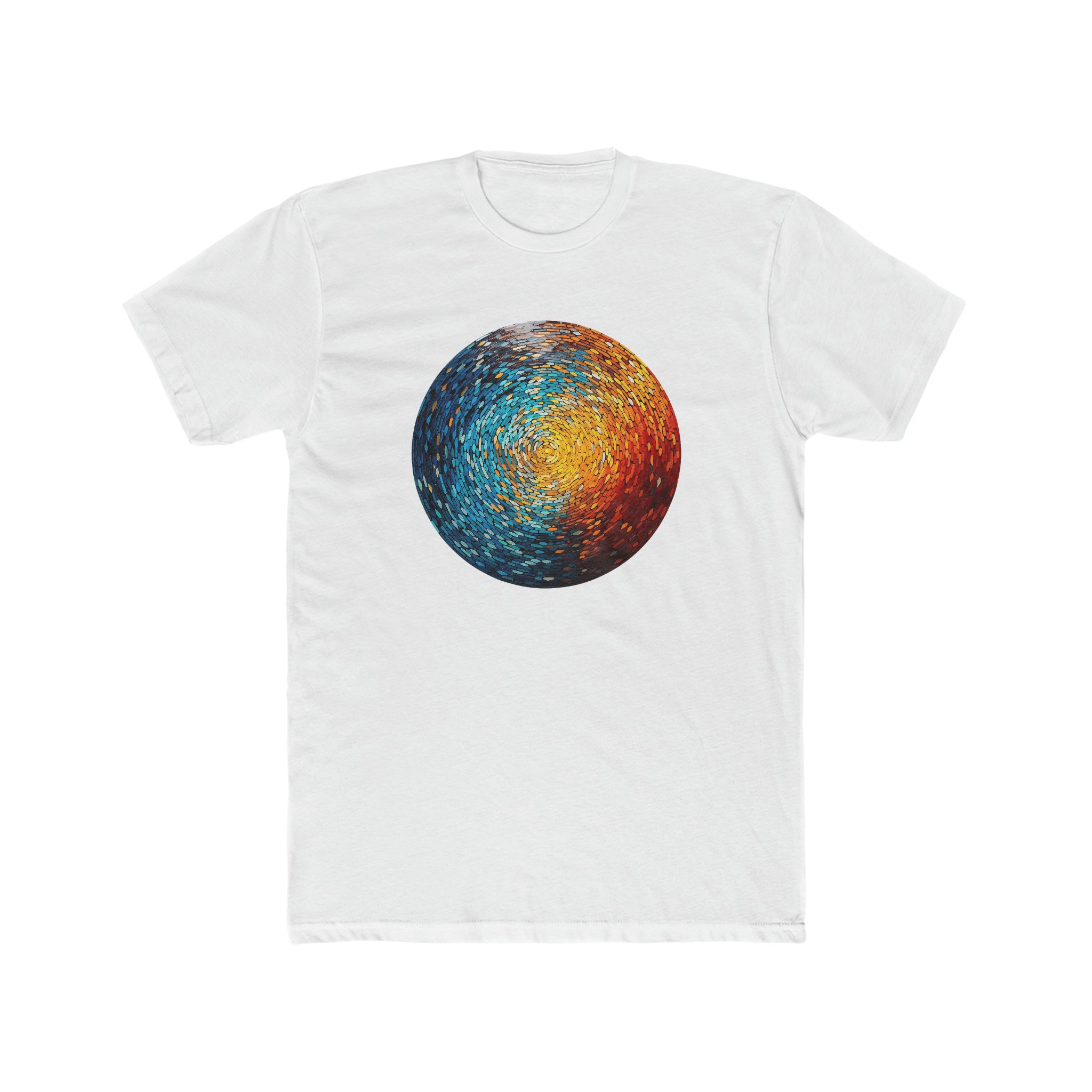 Men's Cotton Crew Tee - Pointillism Designs 01