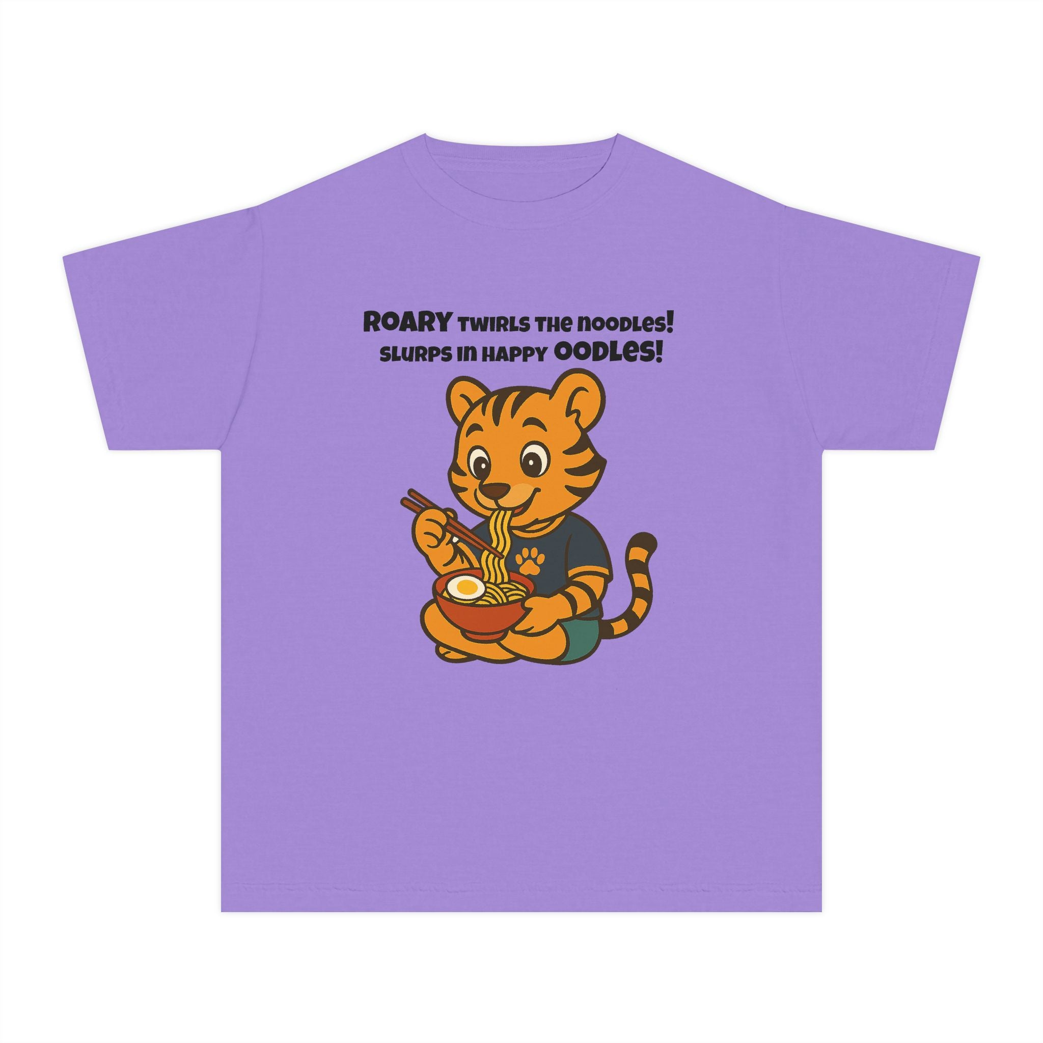Youth Midweight Cotton Tee - Roary's Ramen Bowl
