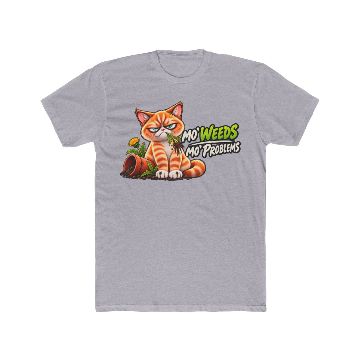Mo' Weeds Mo' Problems - Mildly Feral - Men's Cotton Crew Tee