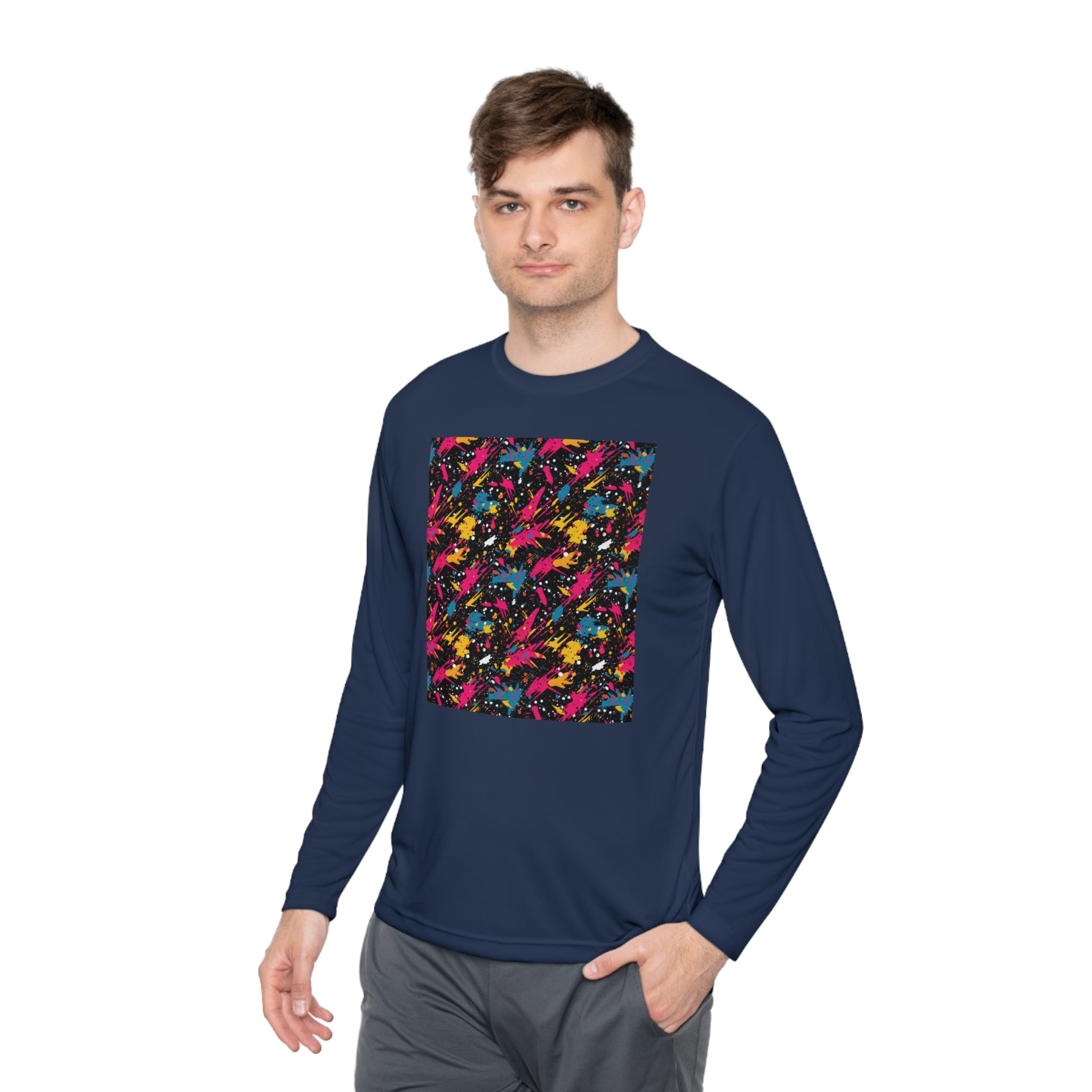 Unisex Lightweight Long Sleeve Tee (AOP) - Abstract Designs 10