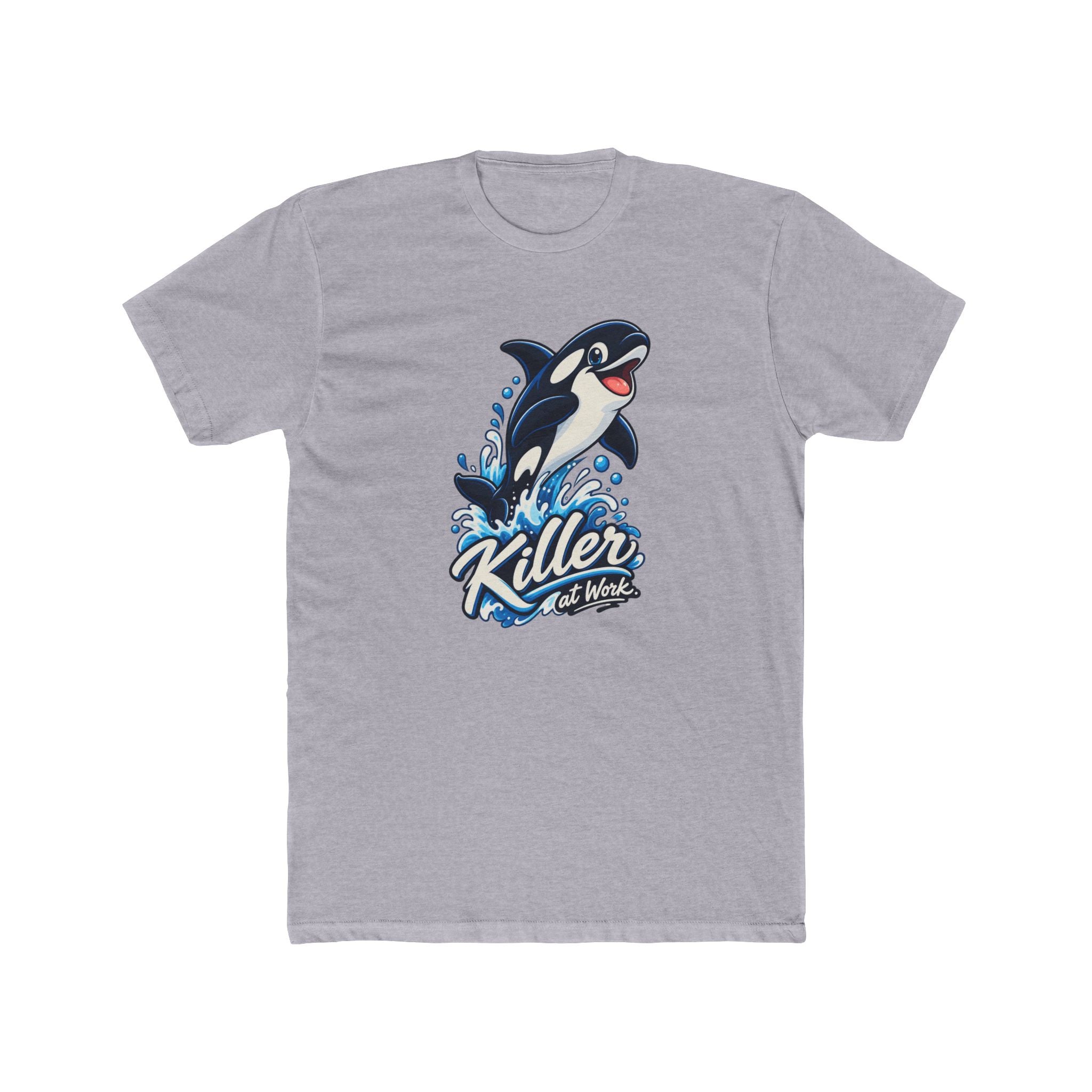 Men's Cotton Crew Tee - Science collection - Killer Whale (Orca) at Work