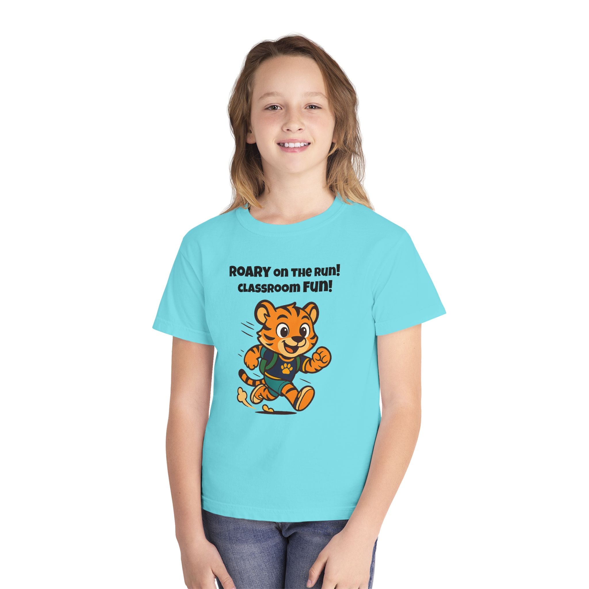 Youth Midweight Cotton Tee - Roary's Dash to School
