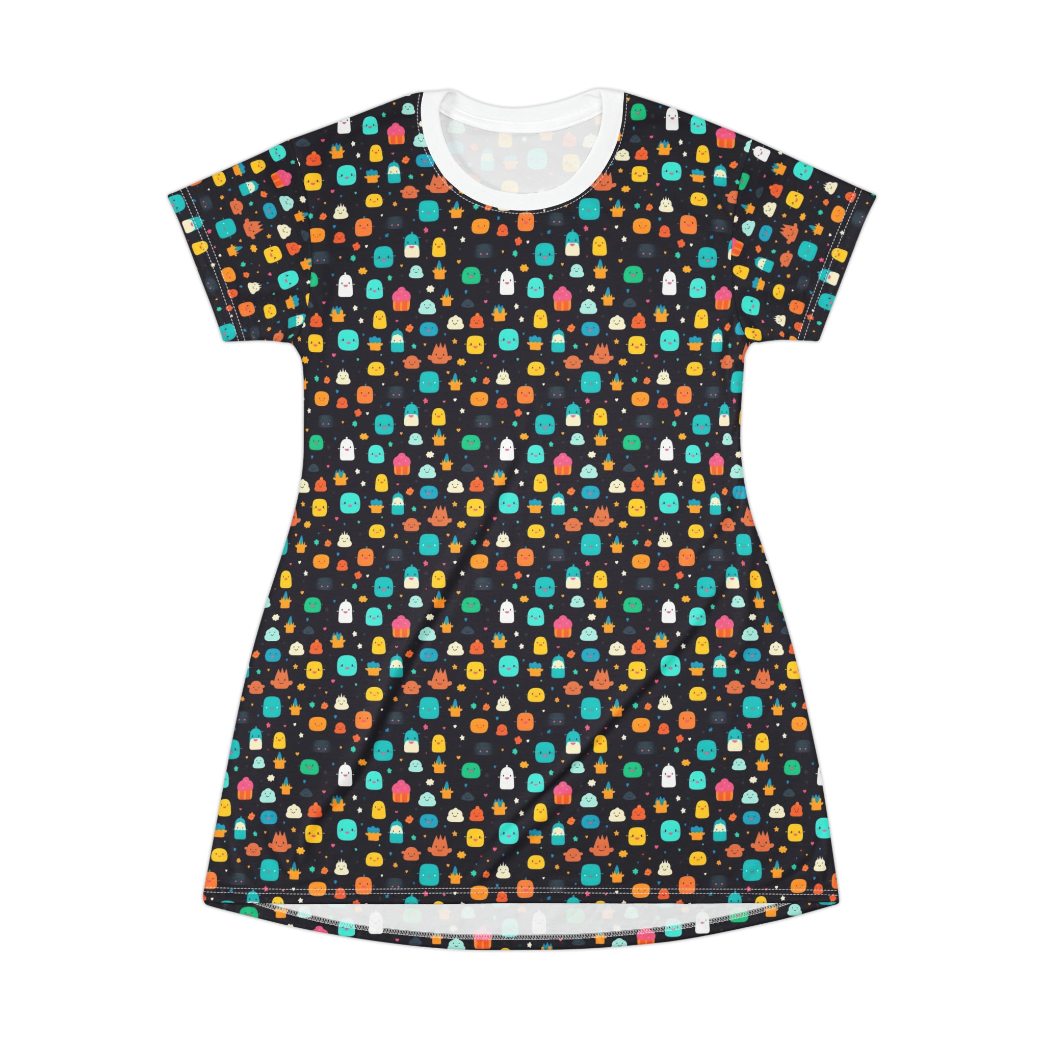 T-Shirt Dress (AOP) - Adorable Seamless Design 10