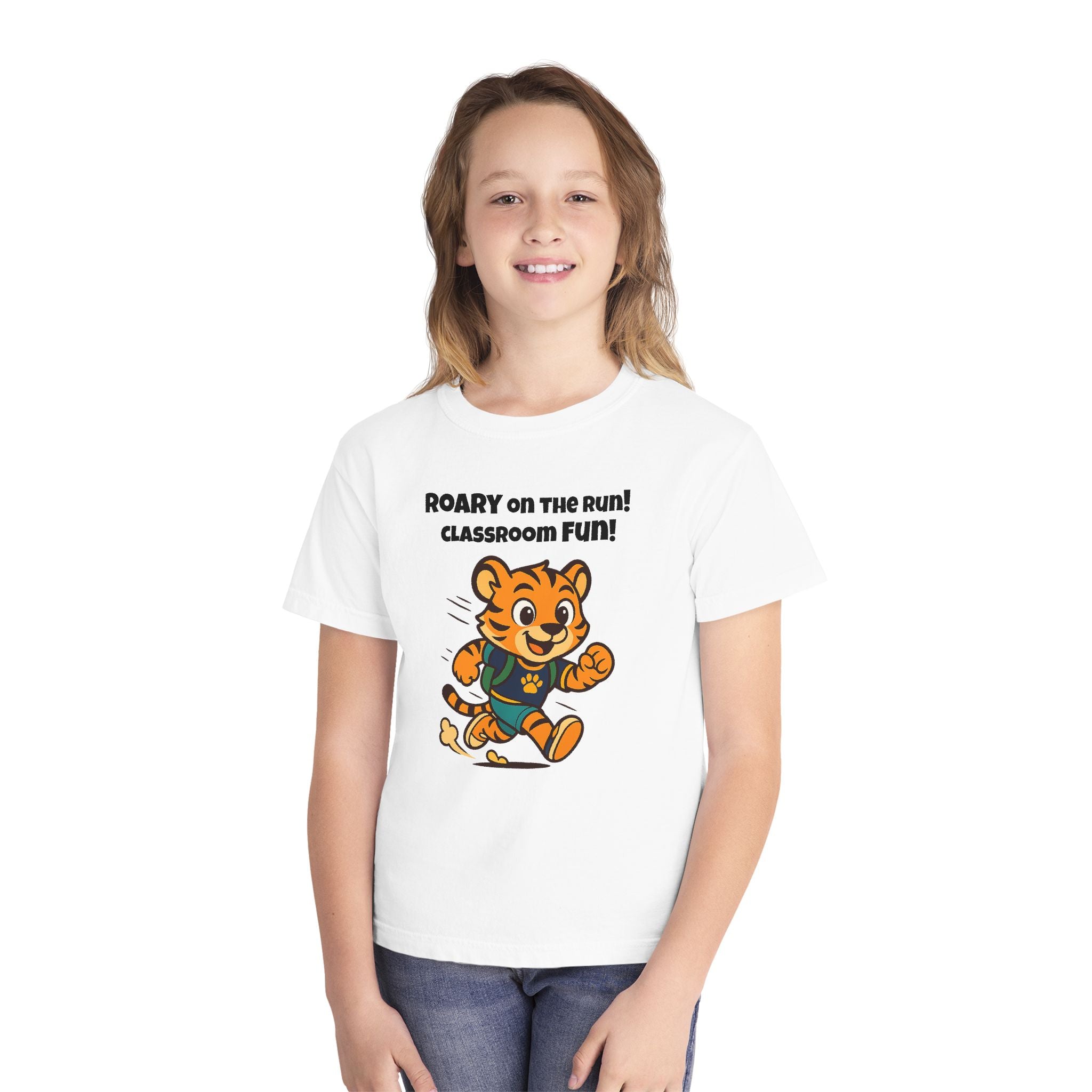 Youth Midweight Cotton Tee - Roary's Dash to School