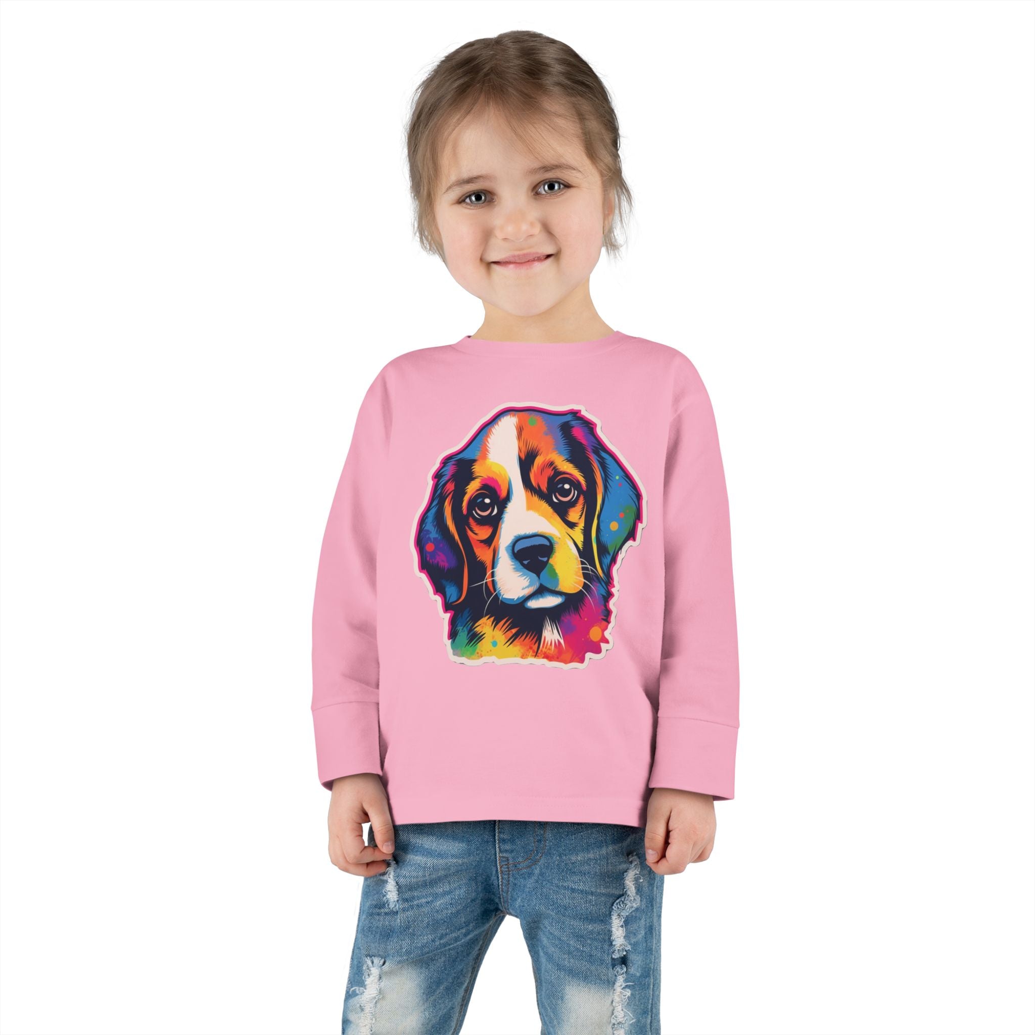 Toddler Long Sleeve Tee - Puppies 01