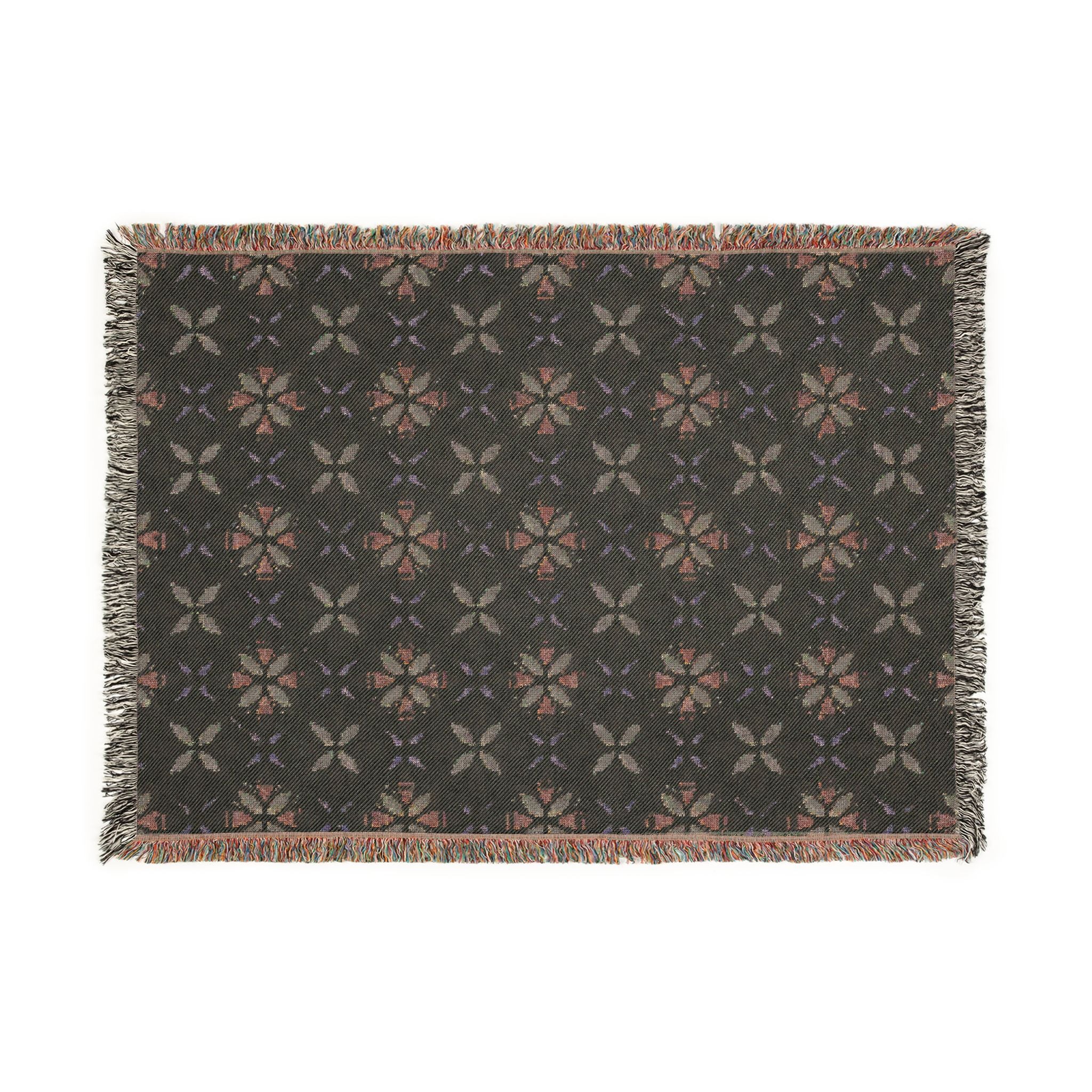 Woven Throw Blanket — Reversible Cozy Check Pattern for Living Room & Cabin - Design 10
