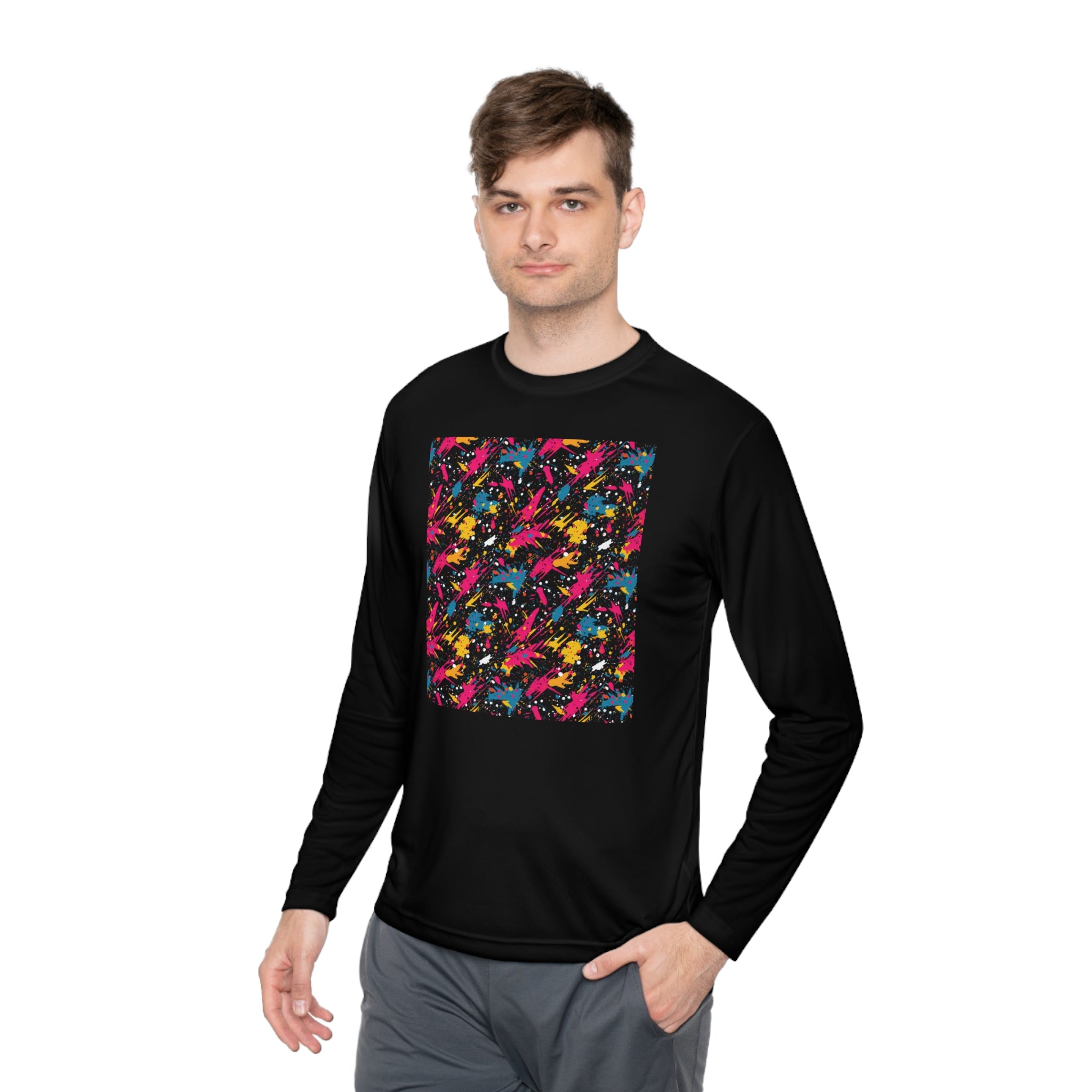 Unisex Lightweight Long Sleeve Tee (AOP) - Abstract Designs 10