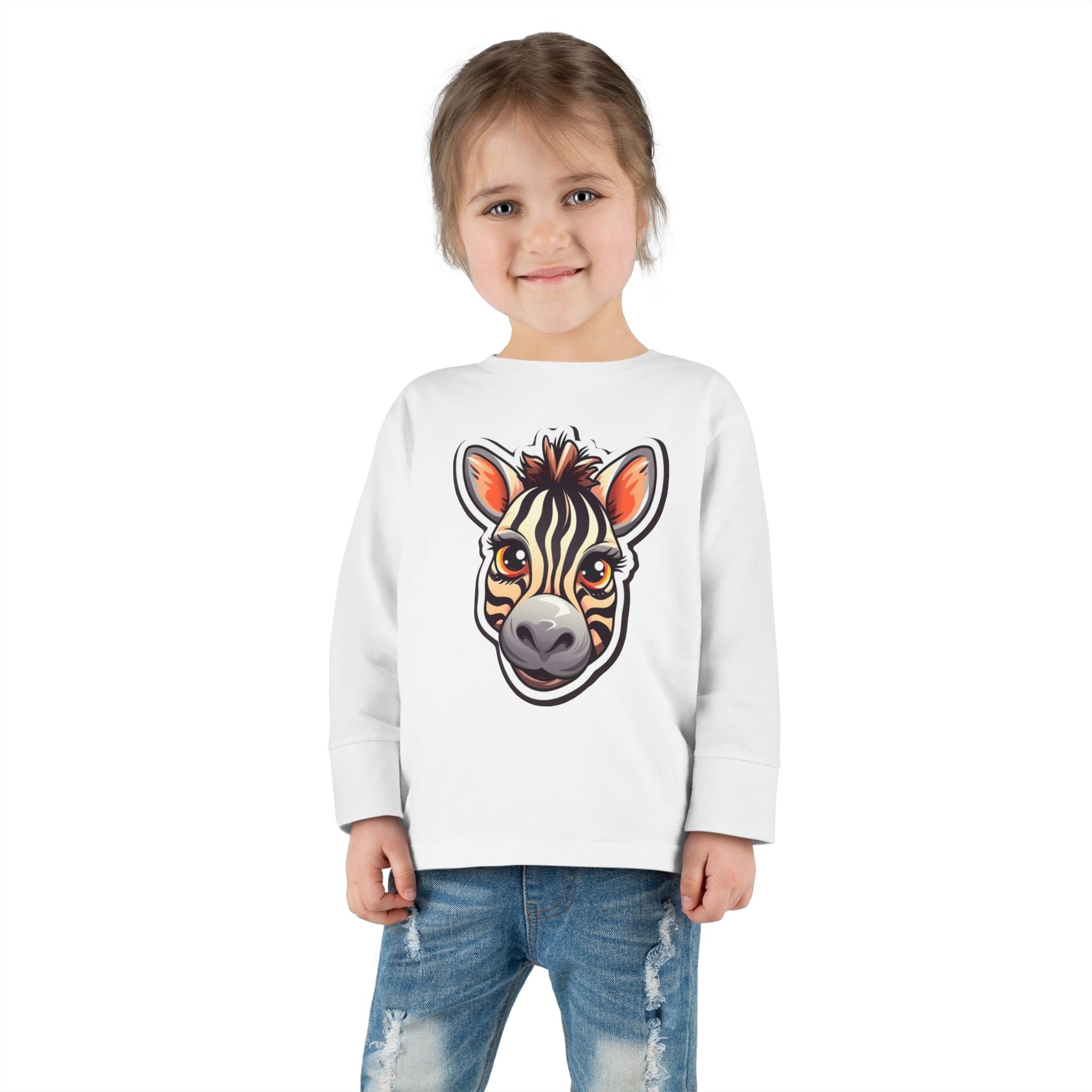 Toddler Long Sleeve Tee - Zebra Foal
