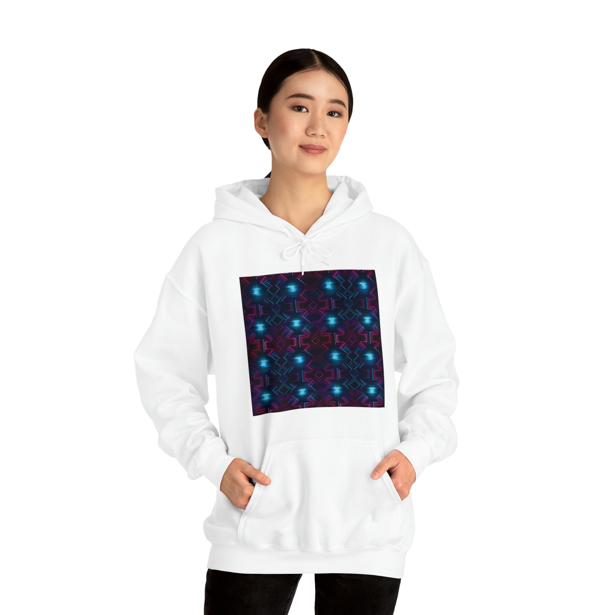 Unisex Heavy Blend™ Hooded Sweatshirt - Abstract Neon Designs 01