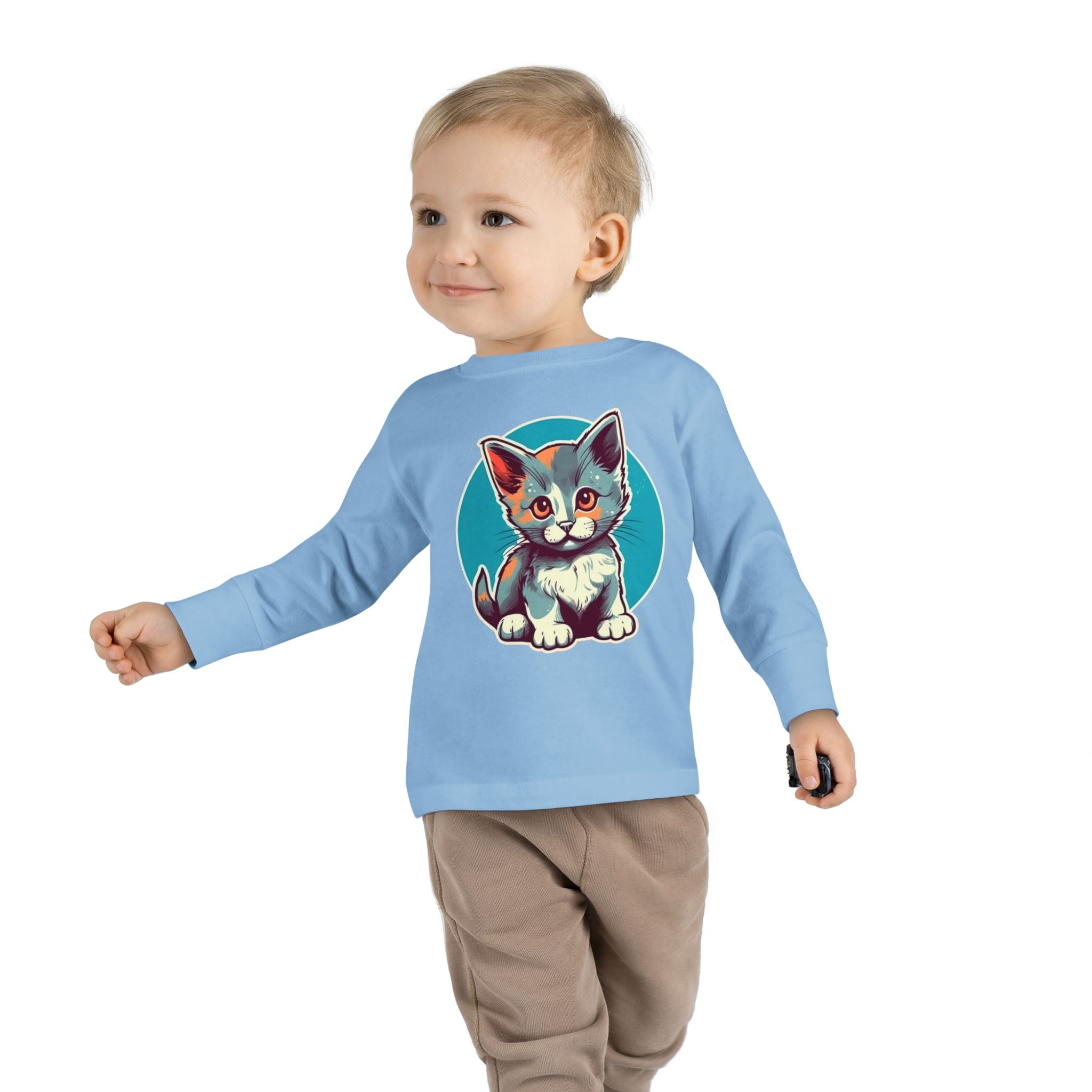 Toddler Long Sleeve Tee - Cat Kitten