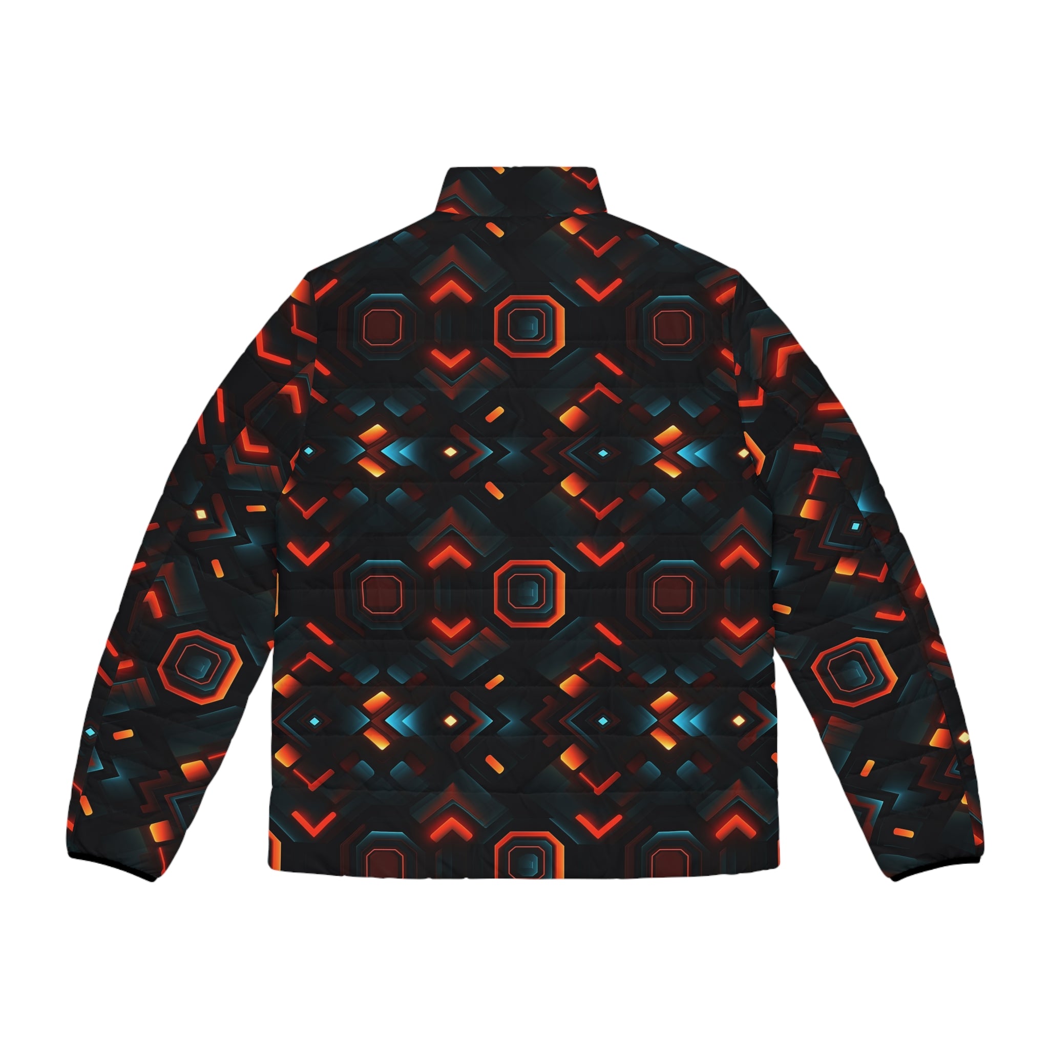 Men's Puffer Jacket (AOP) - Abstract Designs 10