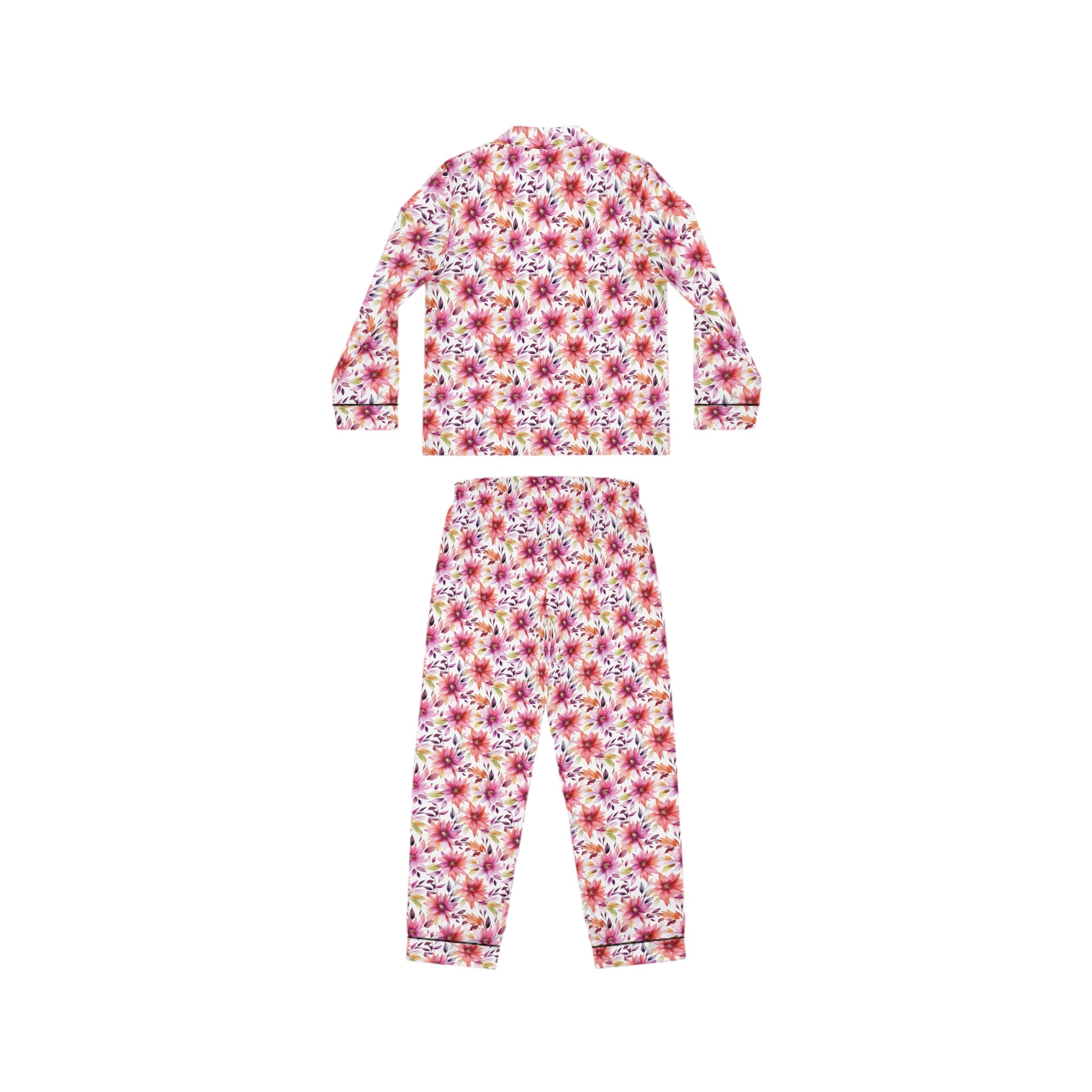 Women's Satin Pajamas (AOP) - Floral Prints 01