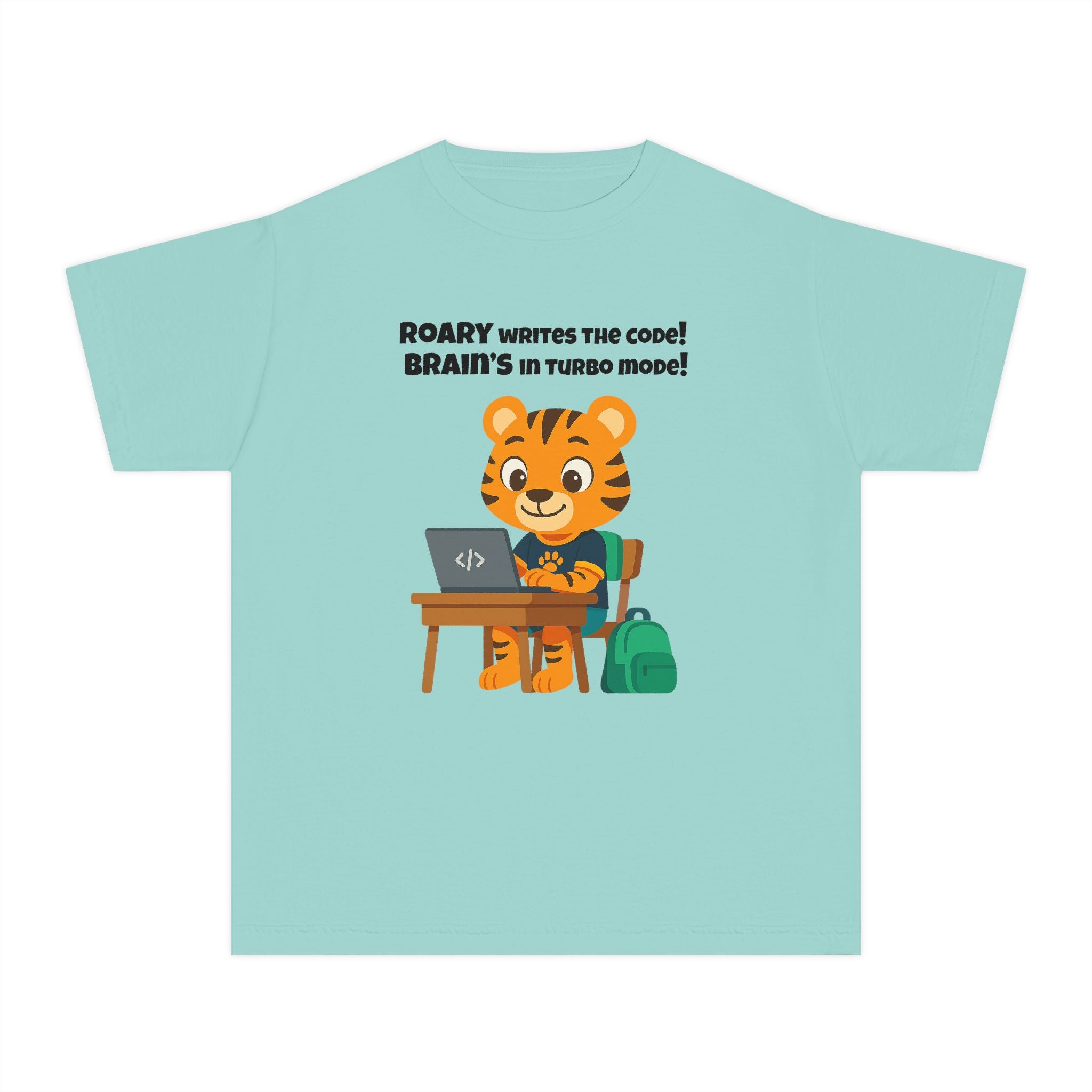 Youth Midweight Cotton Tee - Roary's Coding Time
