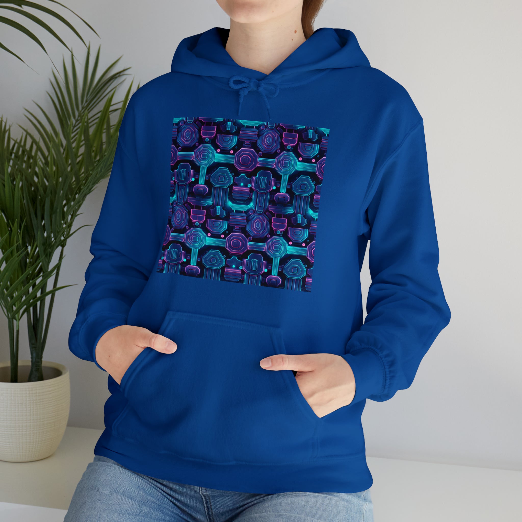 Unisex Heavy Blend™ Hooded Sweatshirt - Abstract Neon Designs 02