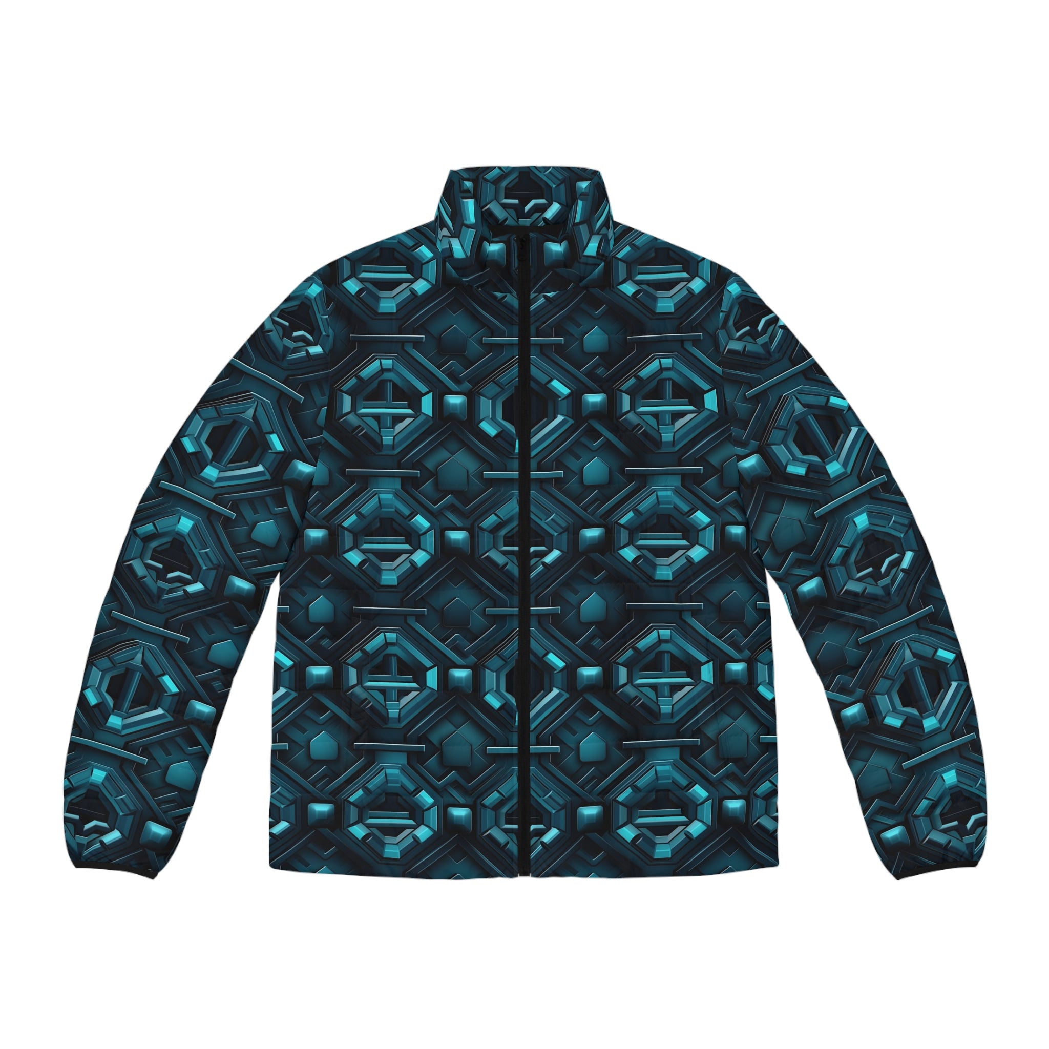 Men's Puffer Jacket (AOP) - Abstract Designs 11