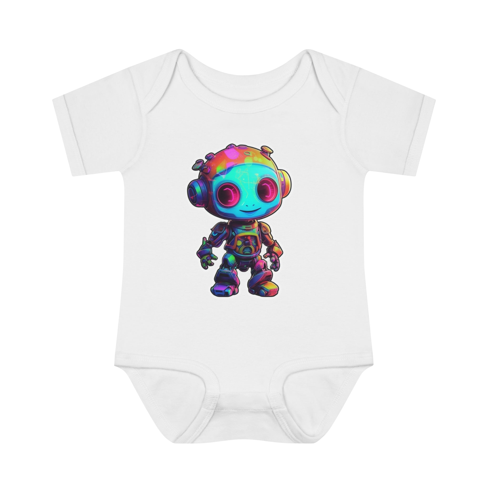 Infant Baby Rib Bodysuit - Chip, Robot Pop Art 07