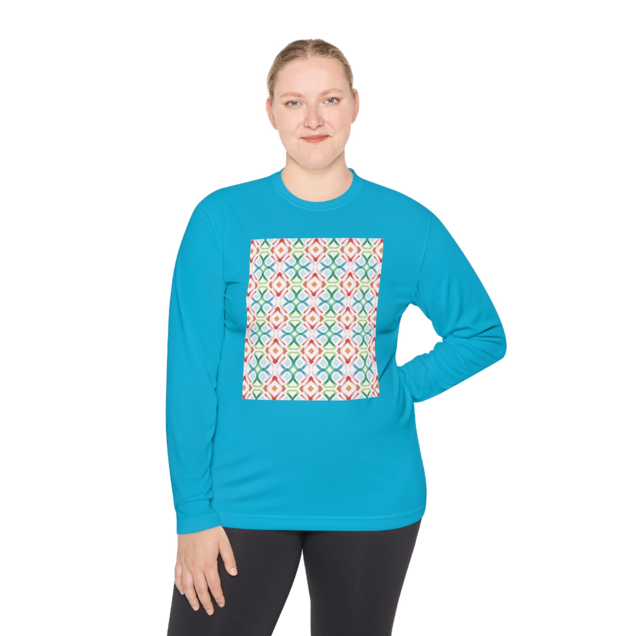 Unisex Lightweight Long Sleeve Tee (AOP) - Abstract Designs 09