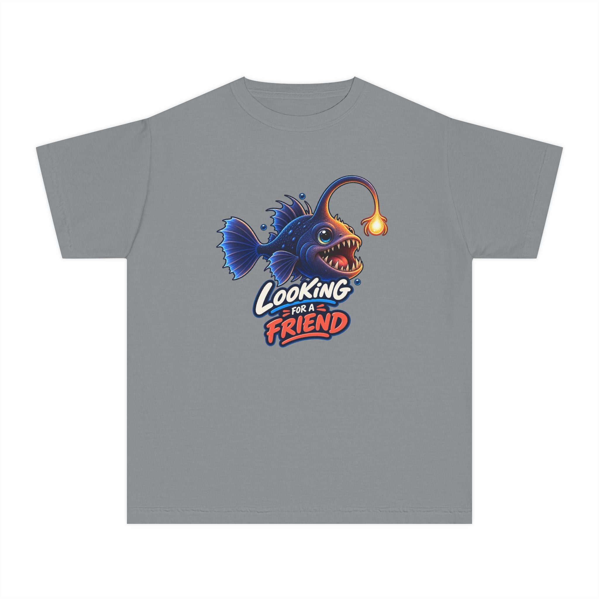 Youth Midweight Cotton Tee - Science collection - Angler Fish looking for a Friend