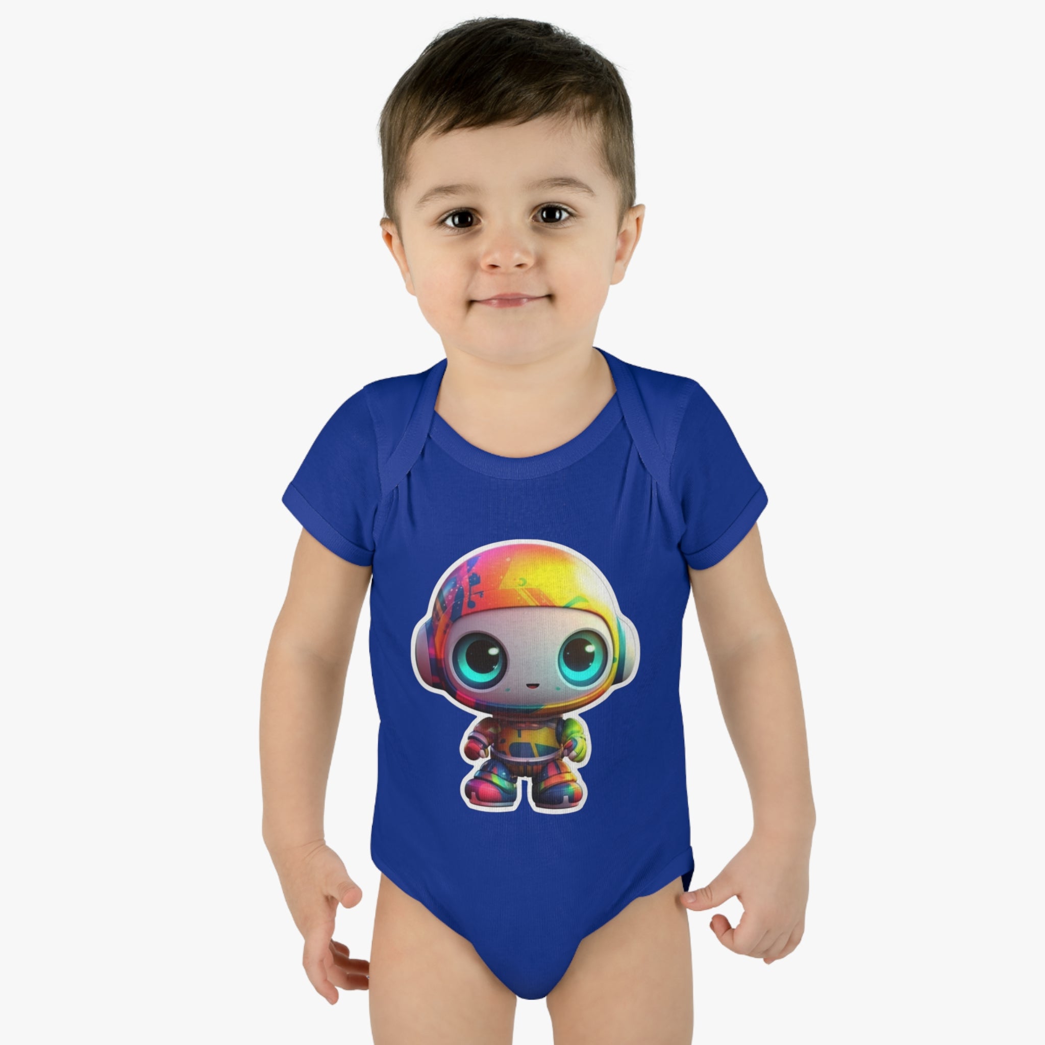 Infant Baby Rib Bodysuit - Beep, Robot Pop Art 02