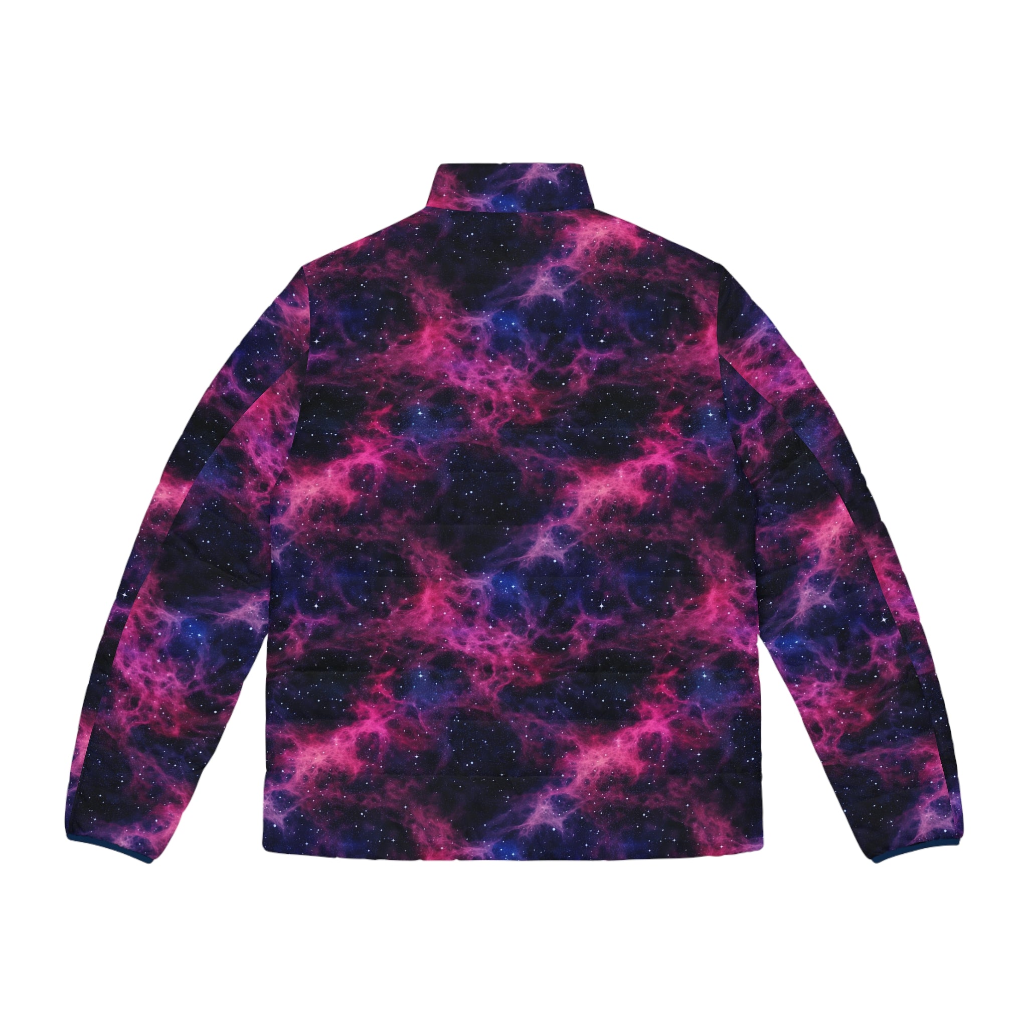 Men's Puffer Jacket (AOP) - Digital Galaxies 02