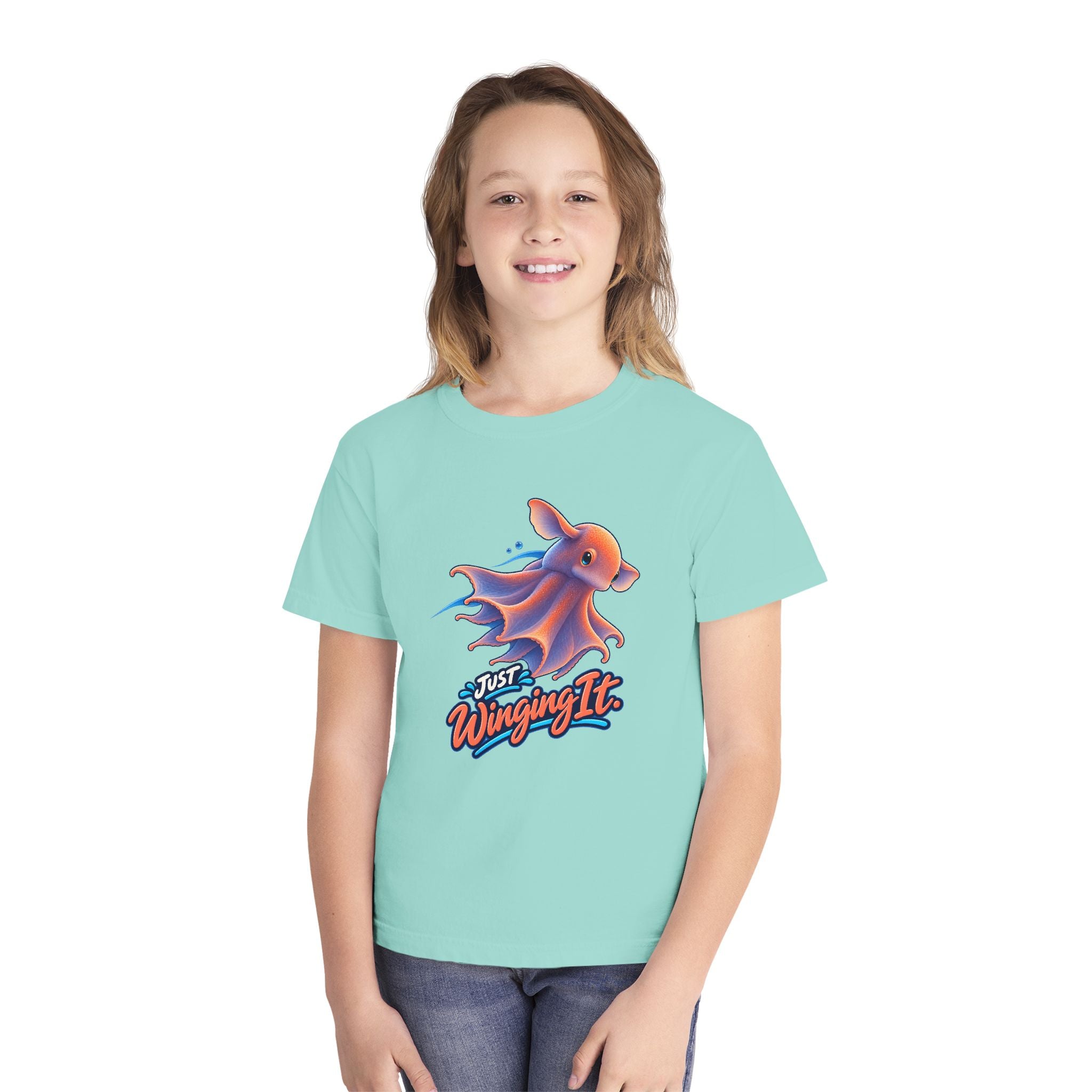 Youth Midweight Cotton Tee - Dumbo Octopus