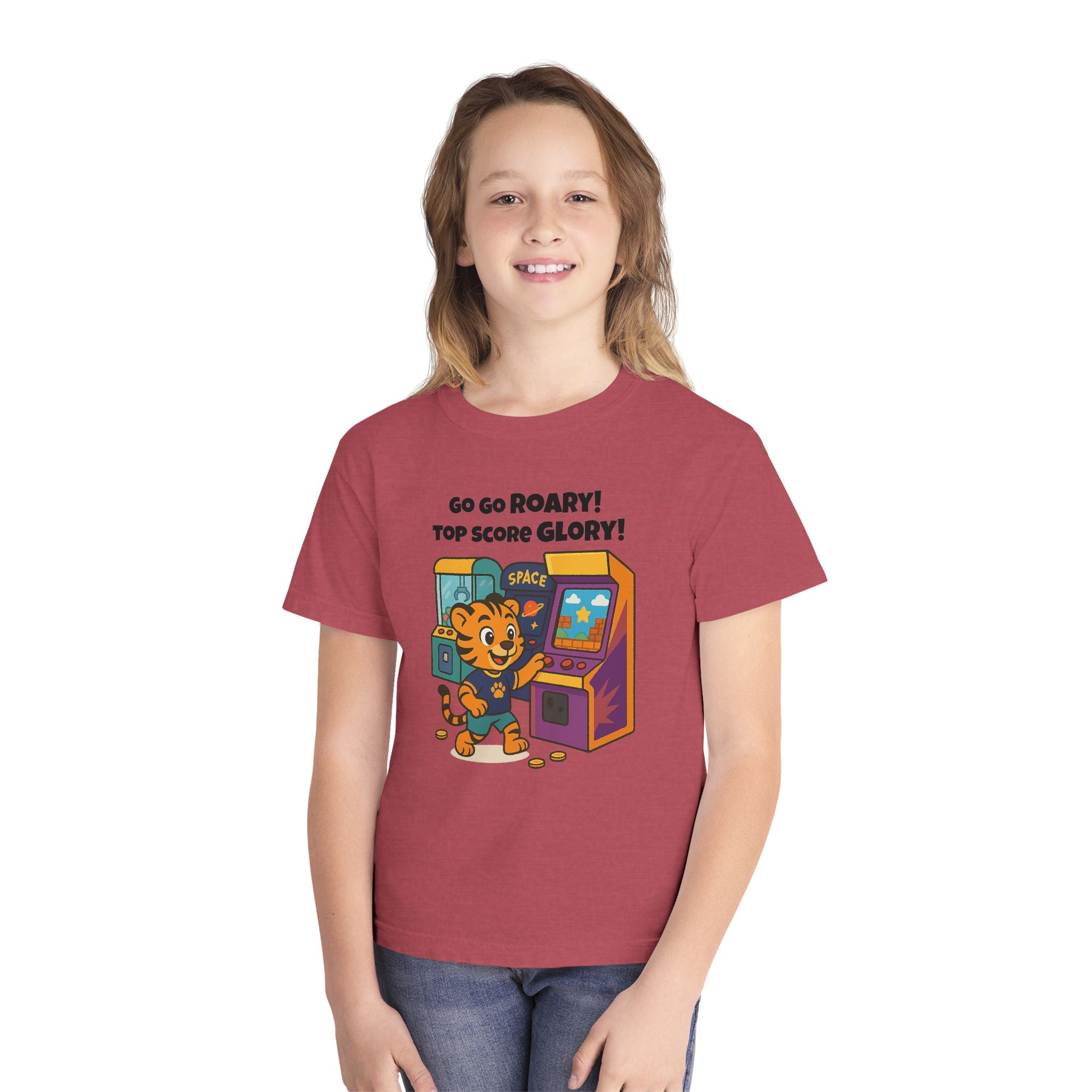 Youth Midweight Cotton Tee - Roary's Adventures at the Arcade