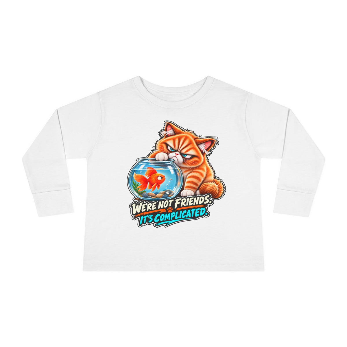 Fish Friend - Mildly Feral - Toddler Long Sleeve Tee