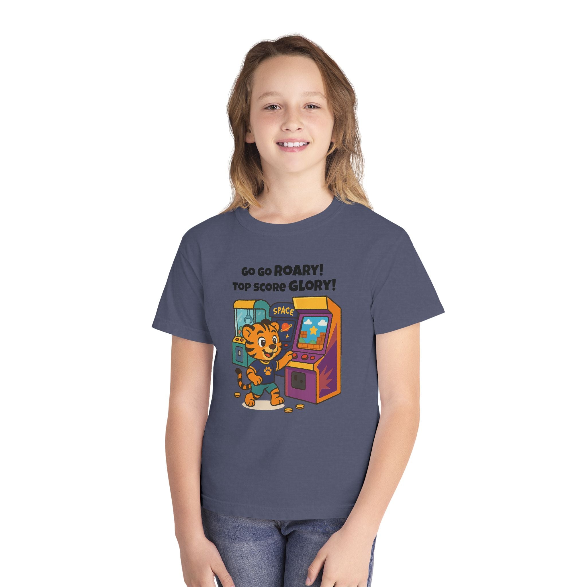 Youth Midweight Cotton Tee - Roary's Adventures at the Arcade
