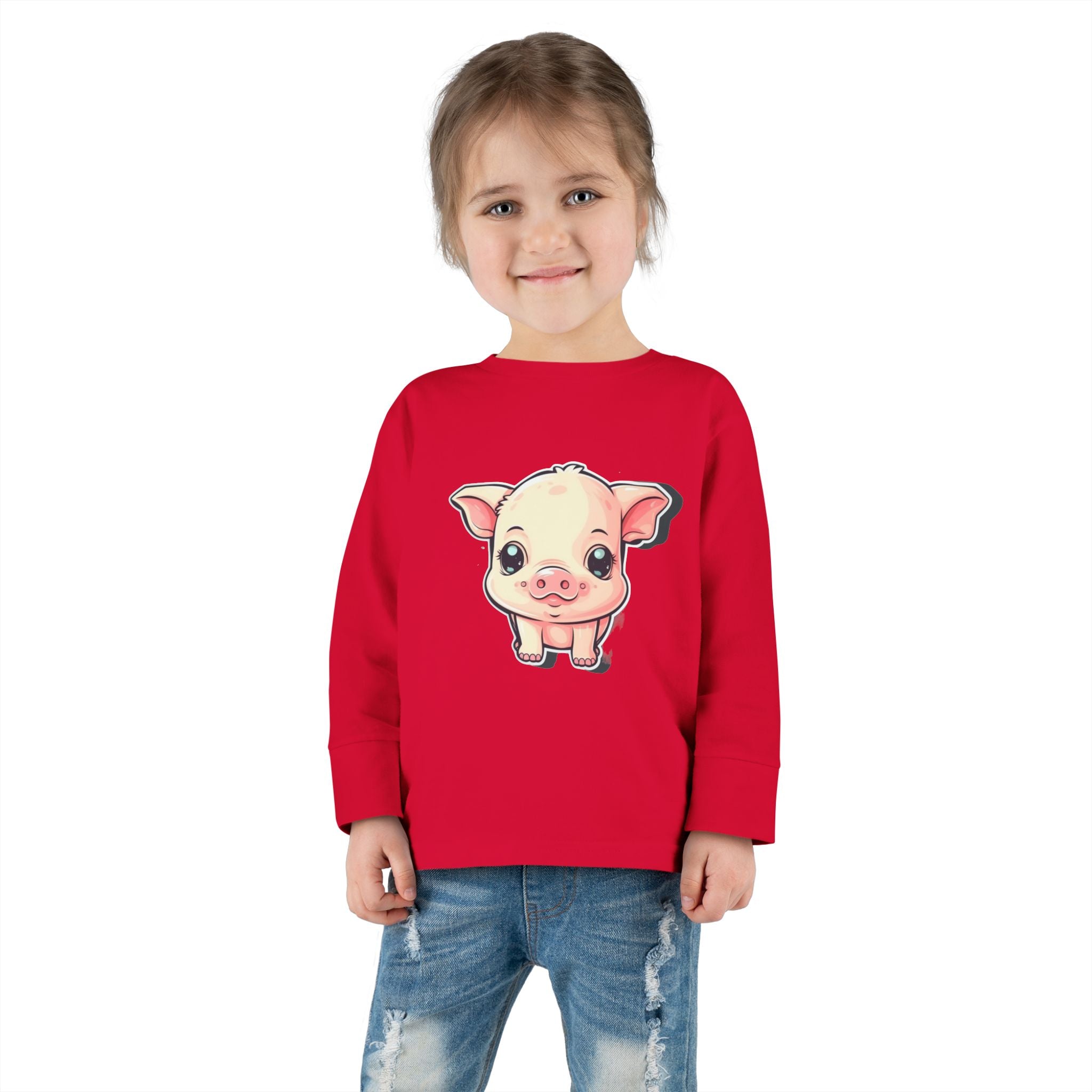 Toddler Long Sleeve Tee - Pig Piglet