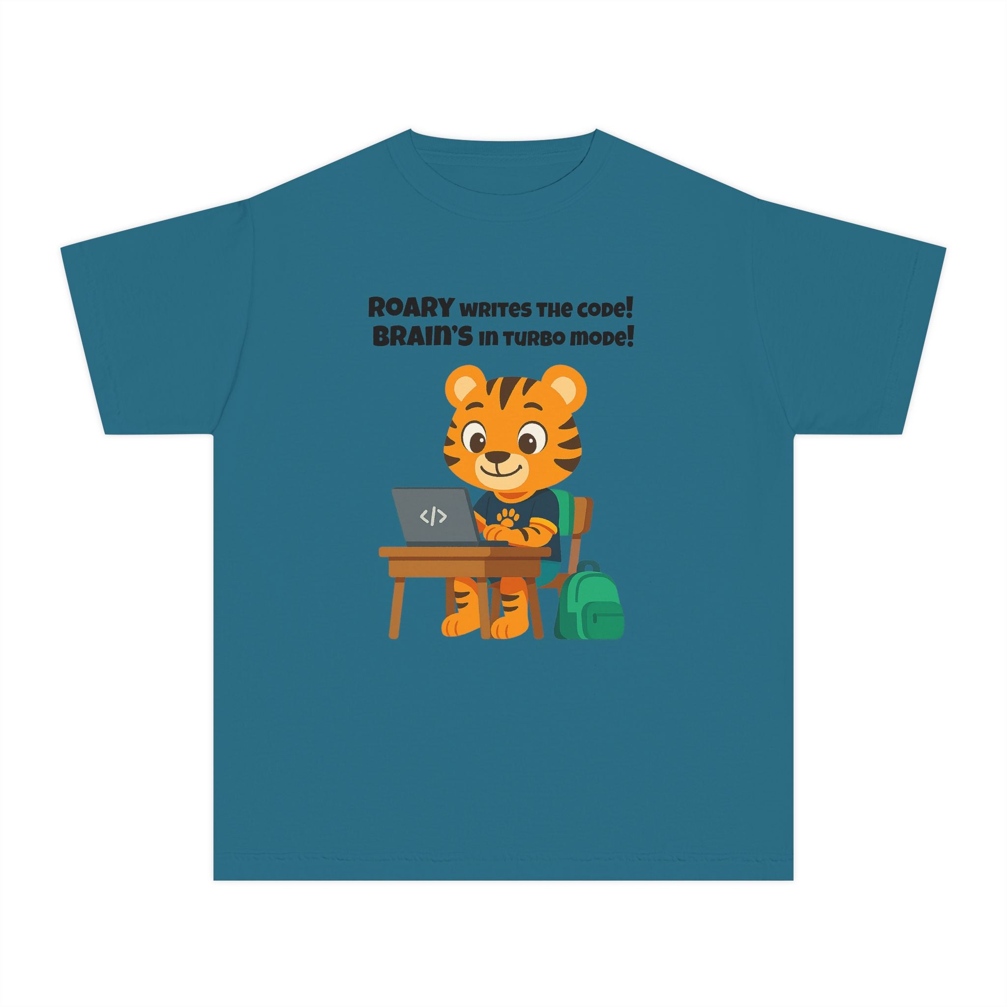 Youth Midweight Cotton Tee - Roary's Coding Time