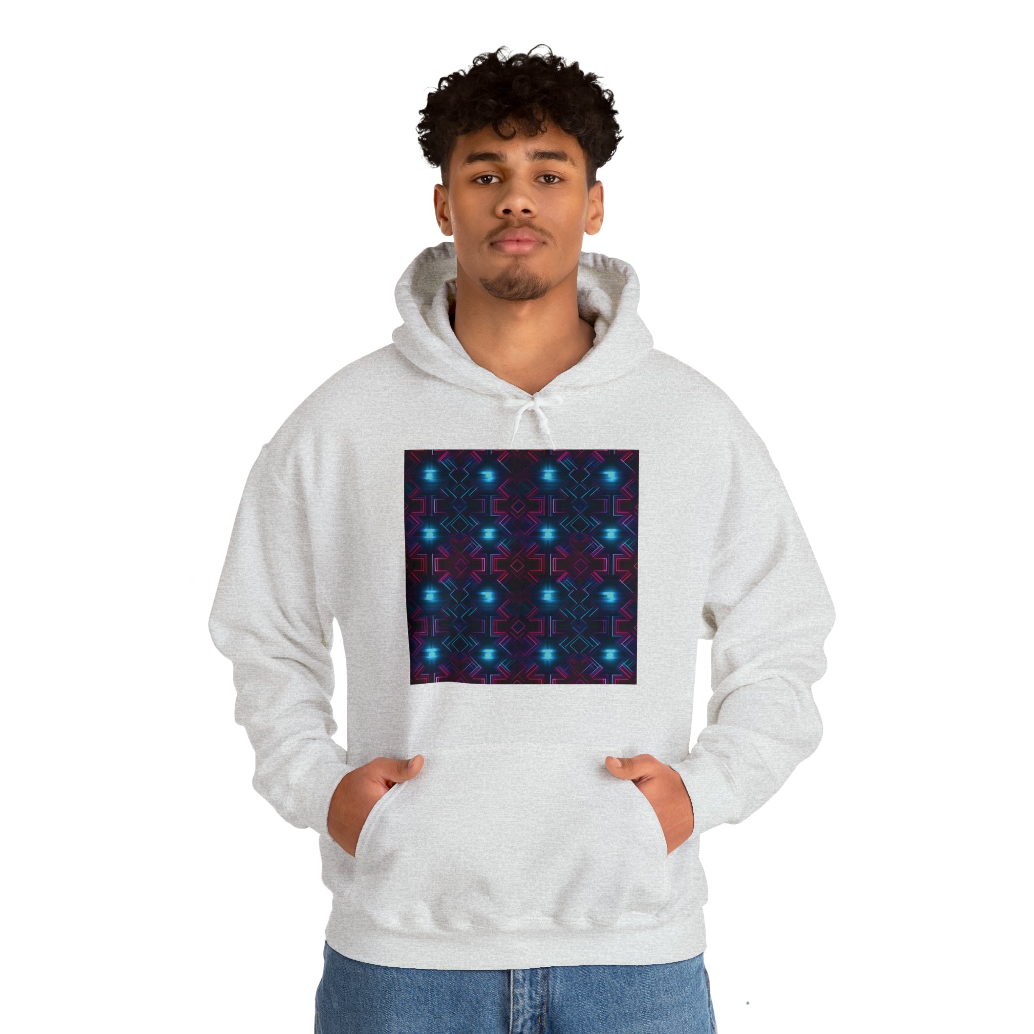 Unisex Heavy Blend™ Hooded Sweatshirt - Abstract Neon Designs 01