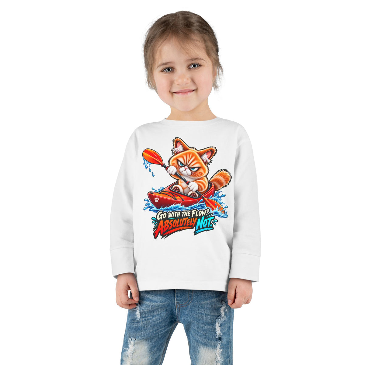 Kayaking - Mildly Feral - Toddler Long Sleeve Tee