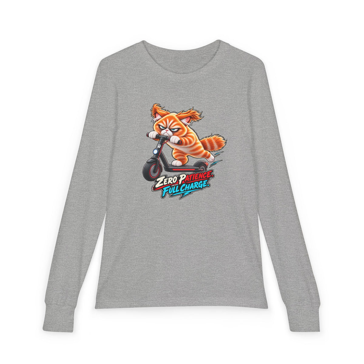 Zero Patience, Full Charge - Mildly Feral - Youth Long Sleeve Tee
