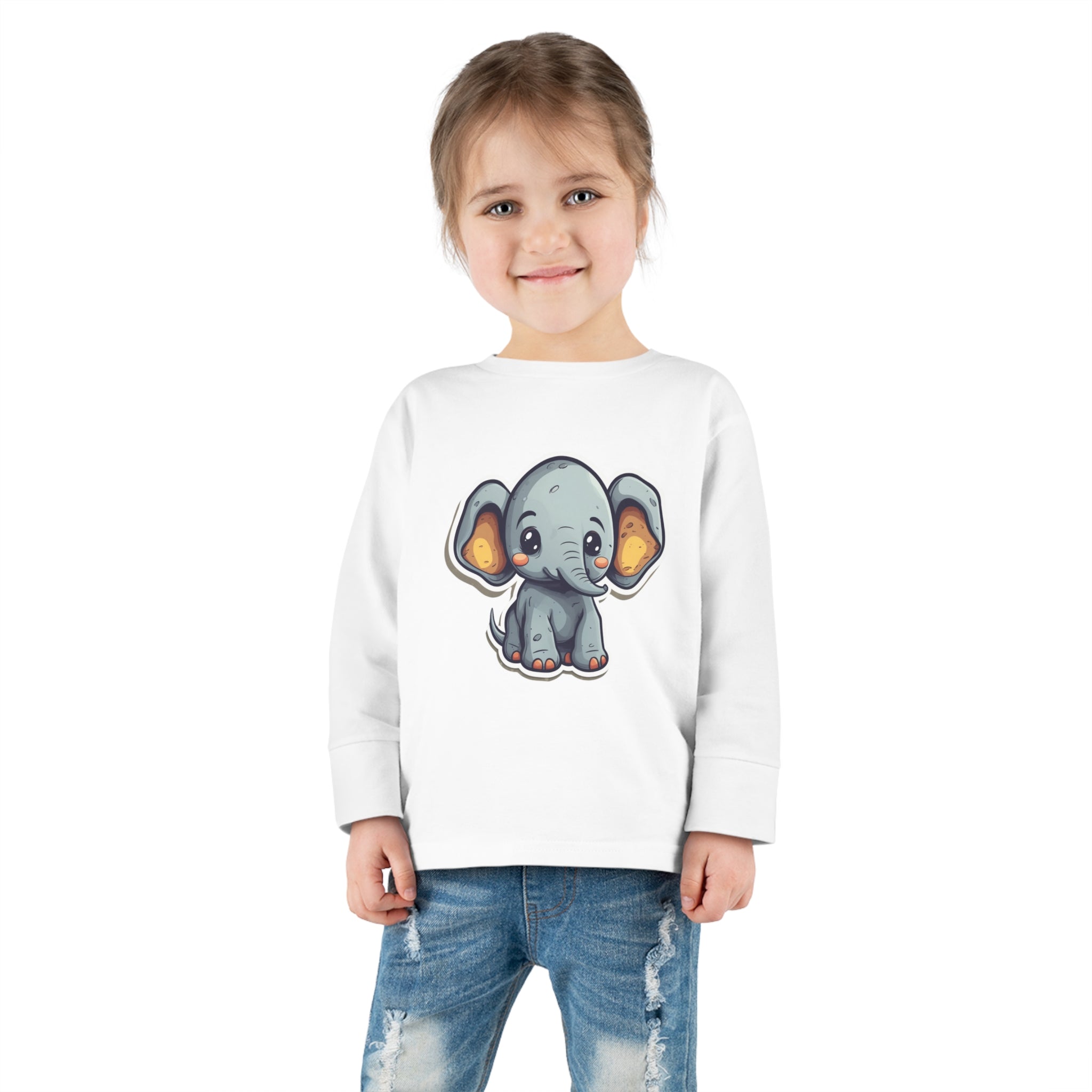 Toddler Long Sleeve Tee - Elephant Calf