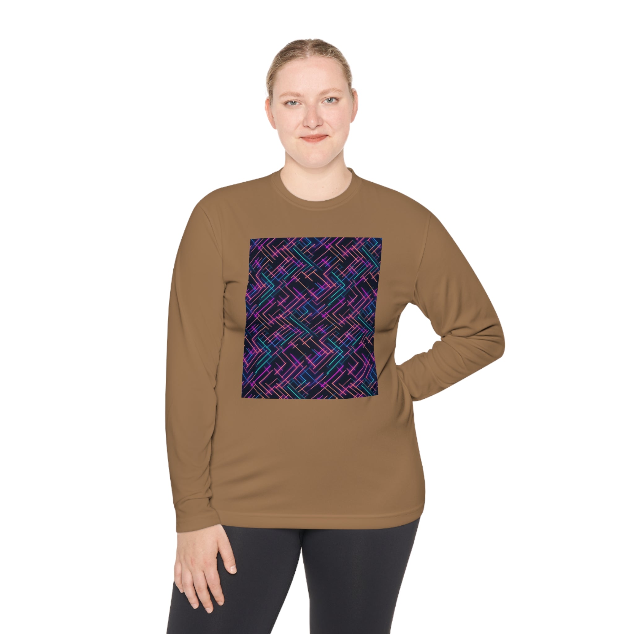 Unisex Lightweight Long Sleeve Tee (AOP) - Abstract Designs 05