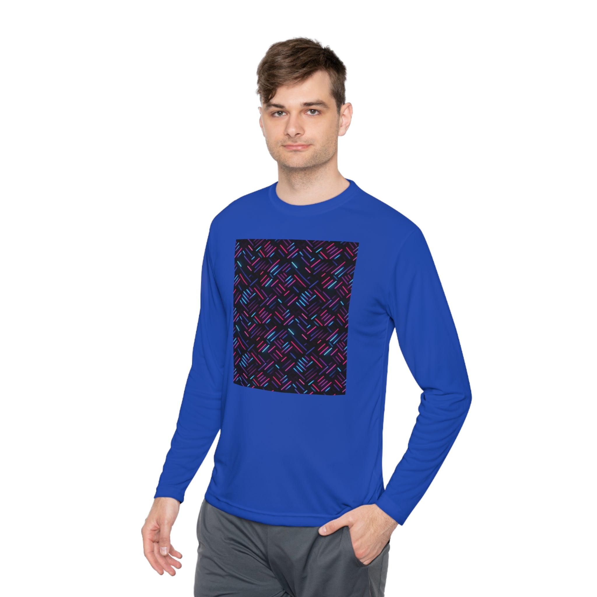 Unisex Lightweight Long Sleeve Tee (AOP) - Abstract Designs 03