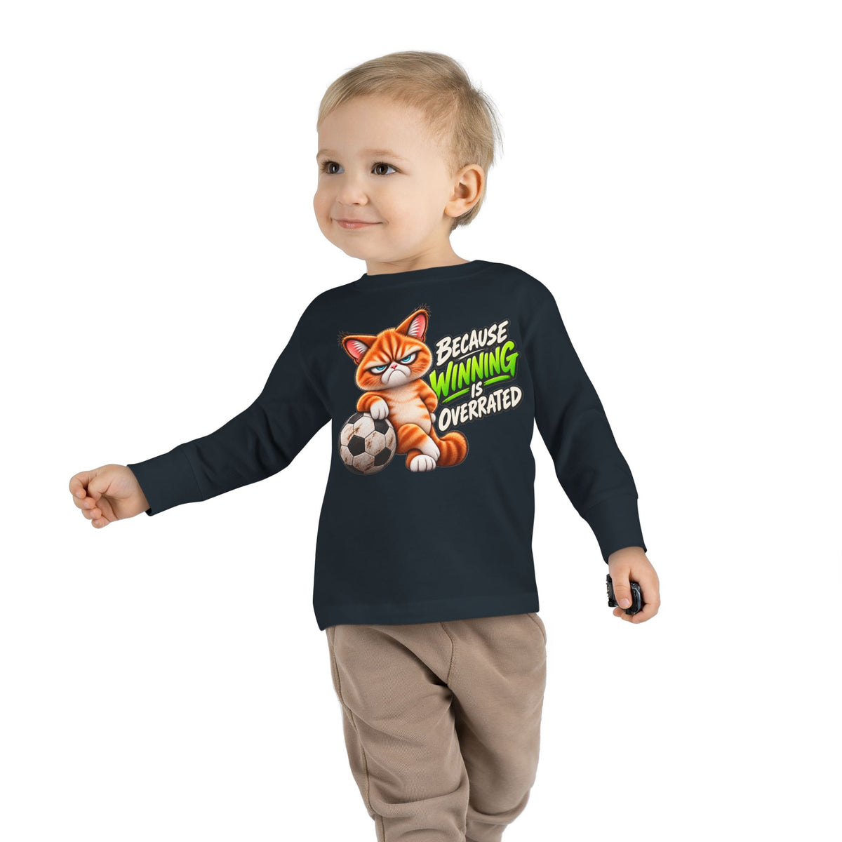 Because Winning is Overrated - Mildly Feral - Toddler Long Sleeve Tee
