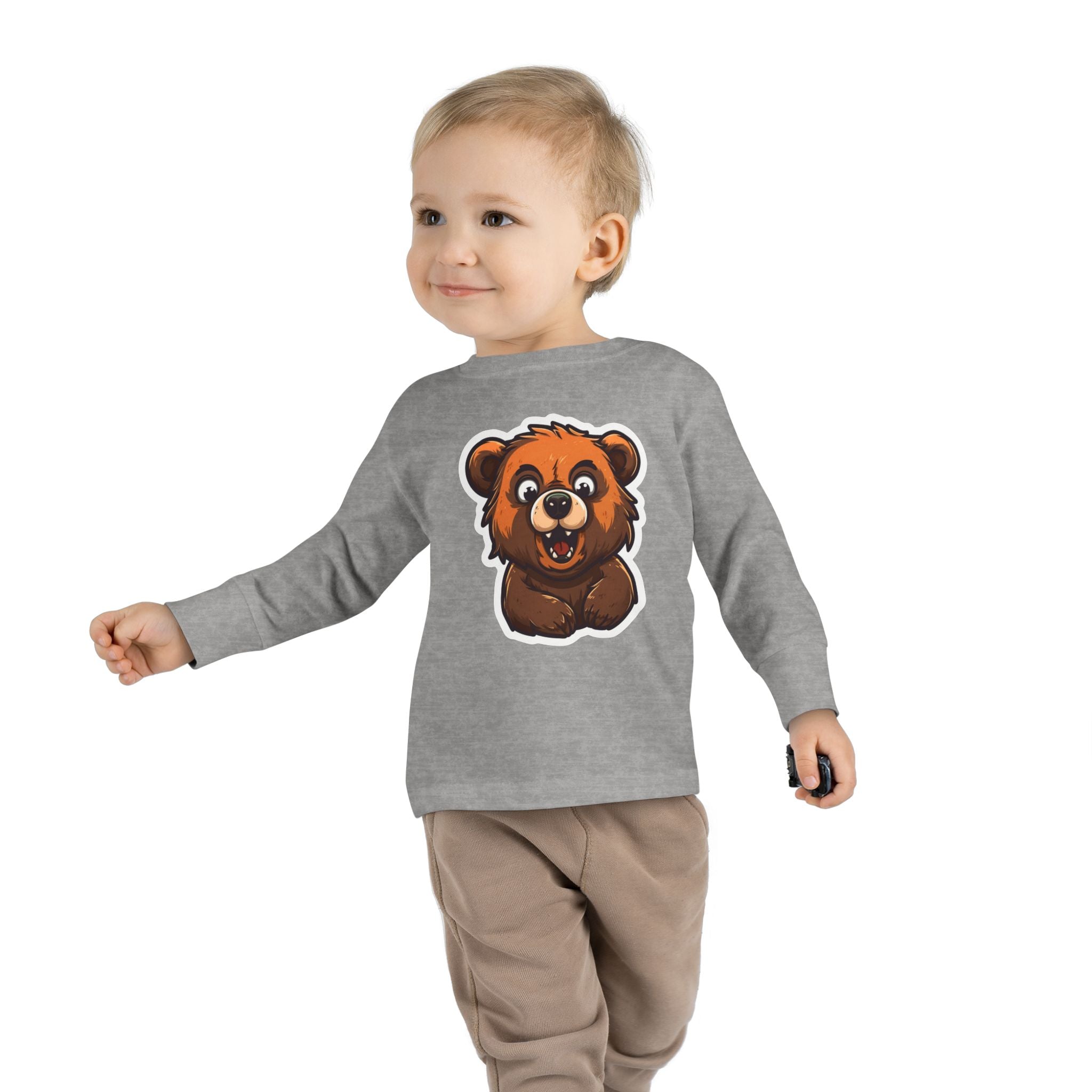 Toddler Long Sleeve Tee - Grizzly Bear Cub