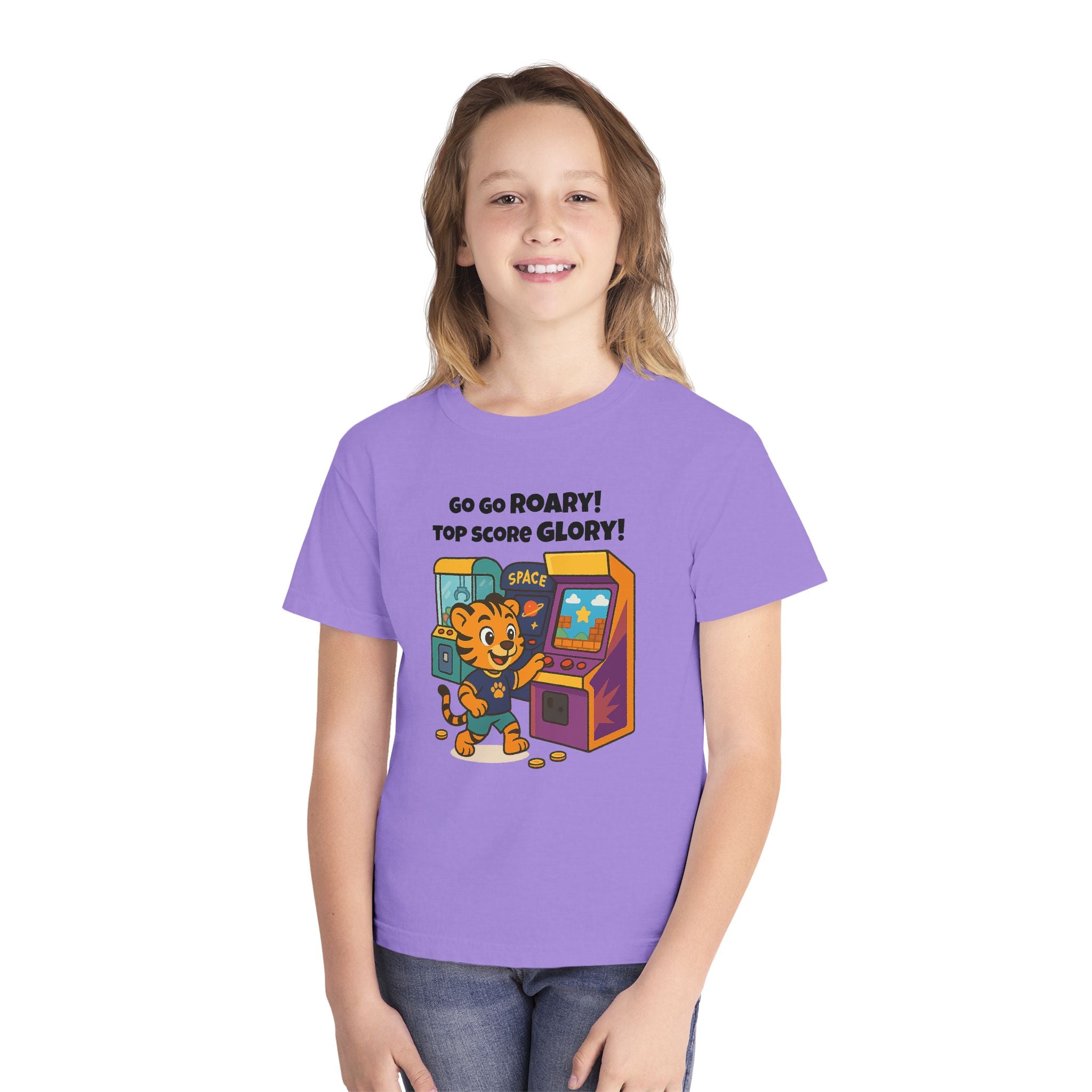 Youth Midweight Cotton Tee - Roary's Adventures at the Arcade