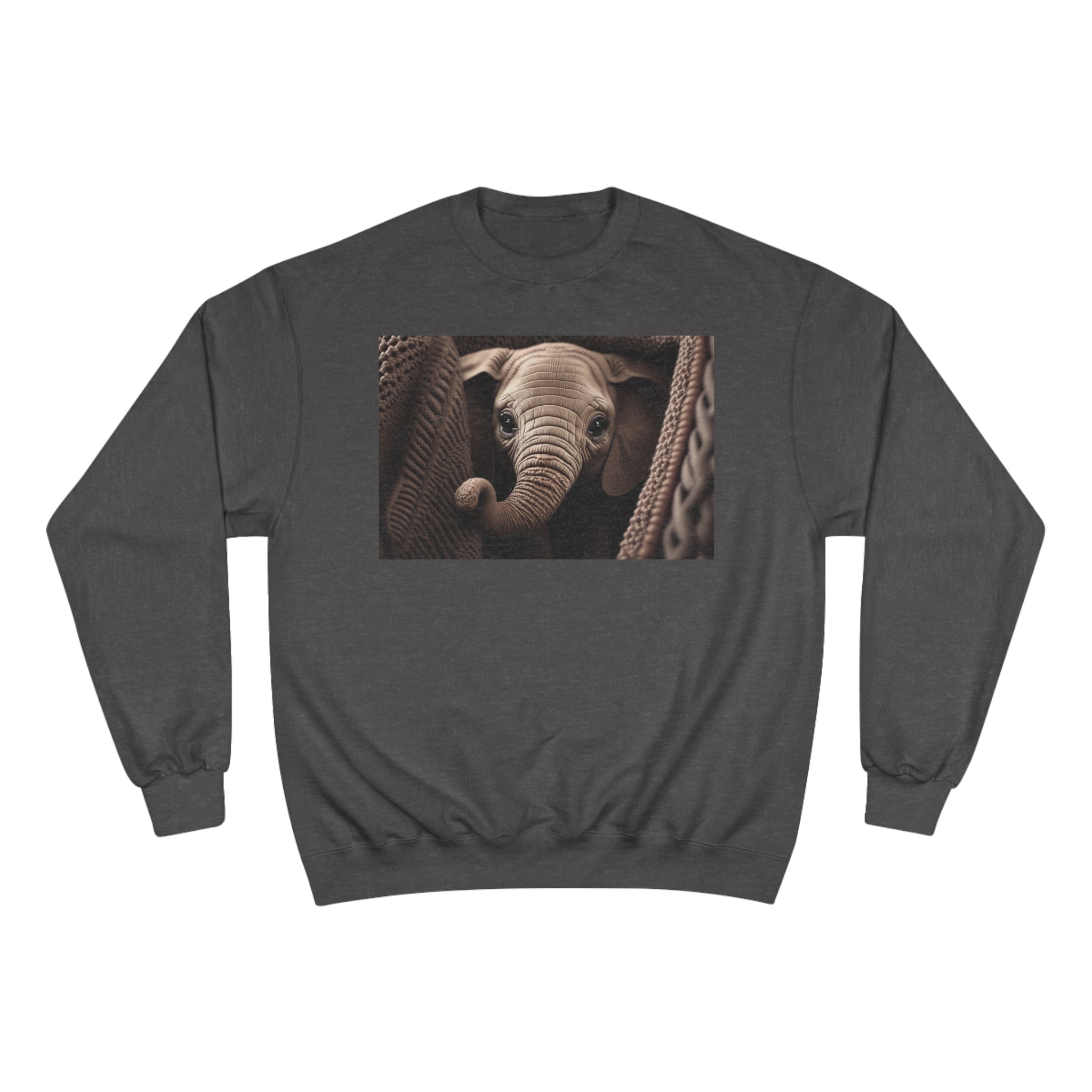 Champion Sweatshirt - Knit Animals, Elephant Calf