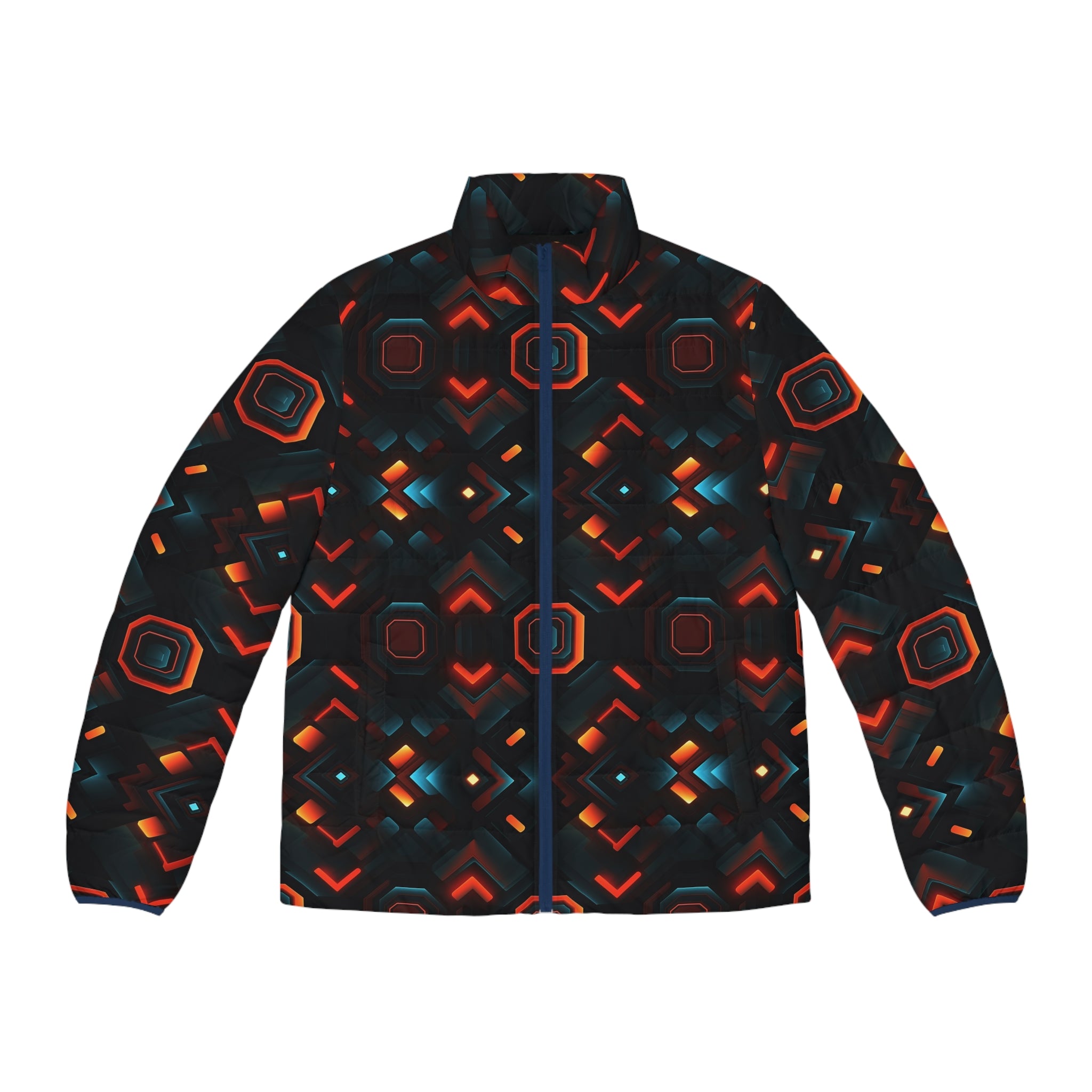 Men's Puffer Jacket (AOP) - Abstract Designs 10