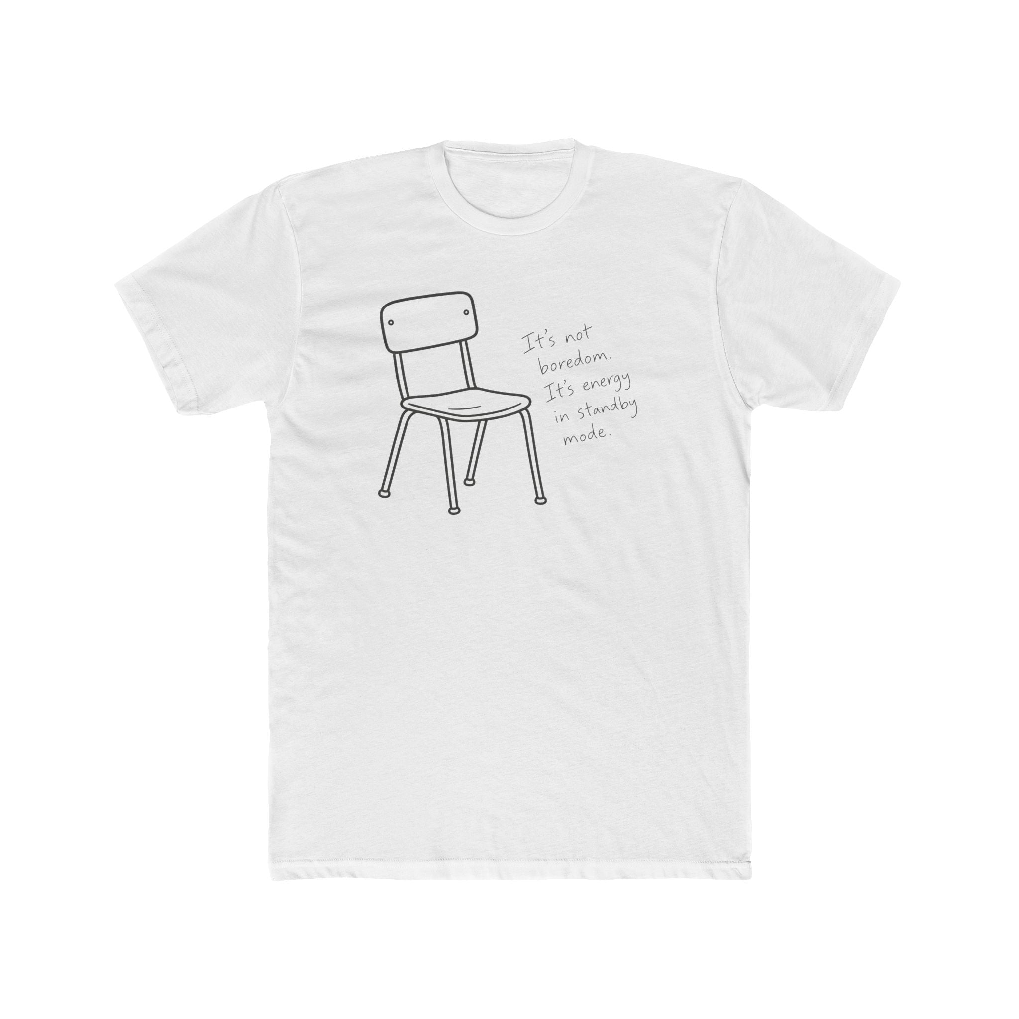 Men's Cotton Crew Tee - Objectively Speaking collection - Chair, standby time
