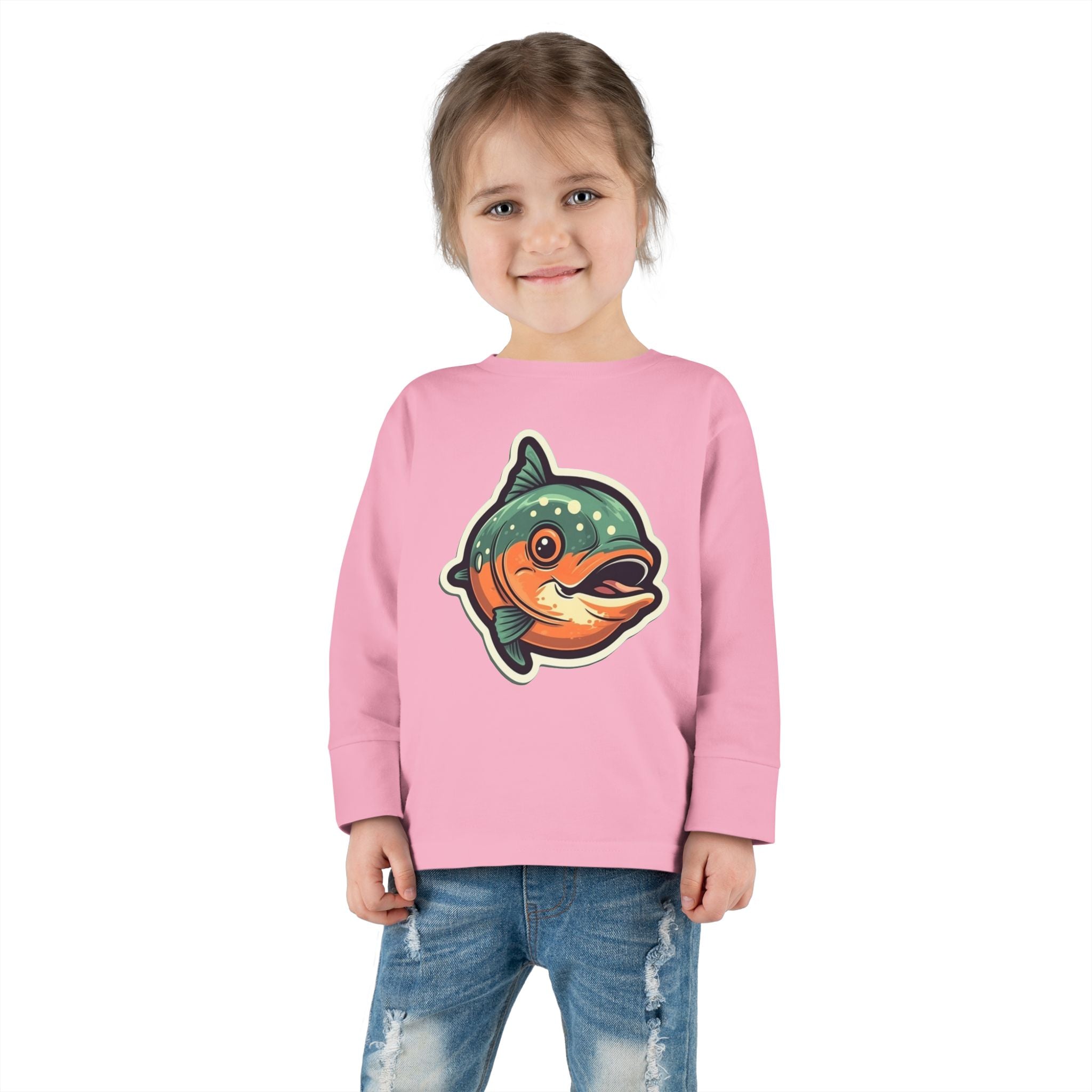 Toddler Long Sleeve Tee - Salmon Fry