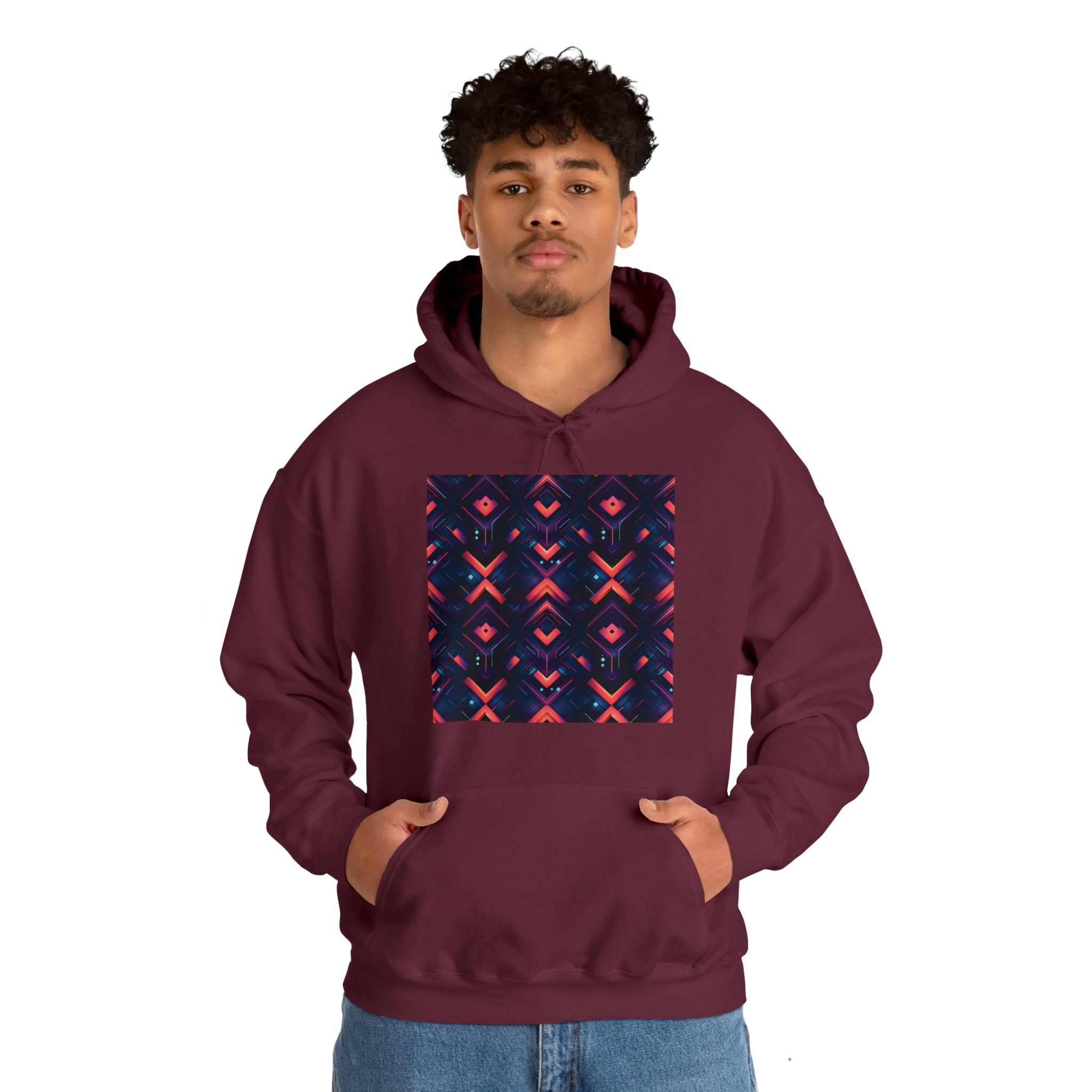 Unisex Heavy Blend™ Hooded Sweatshirt - Abstract Neon Designs 03