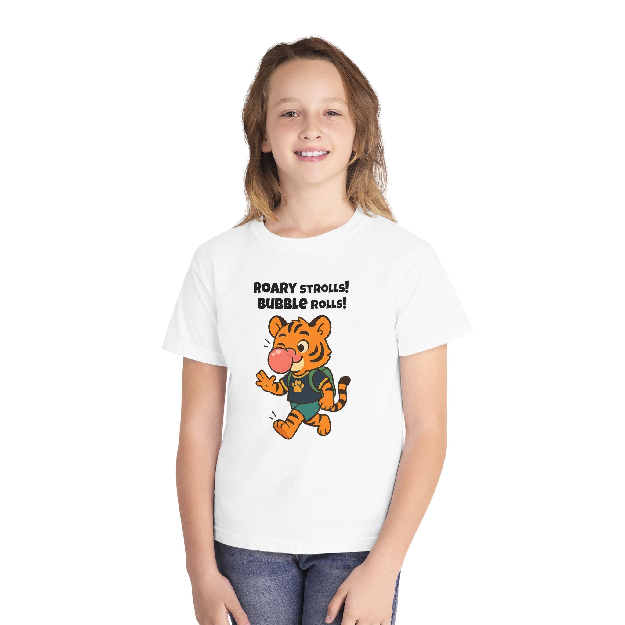 Youth Midweight Cotton Tee - Roary's Bubblegum Time