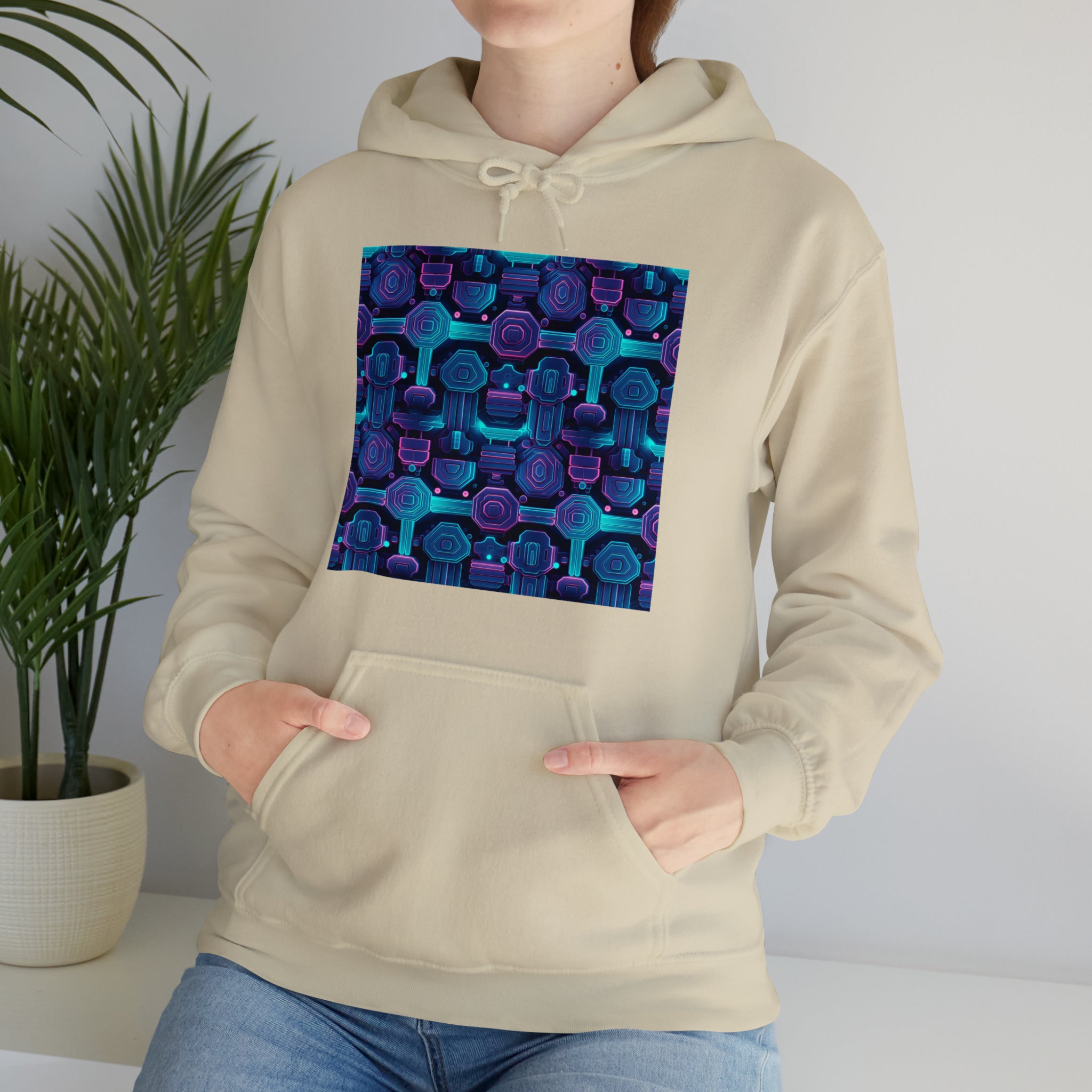 Unisex Heavy Blend™ Hooded Sweatshirt - Abstract Neon Designs 02