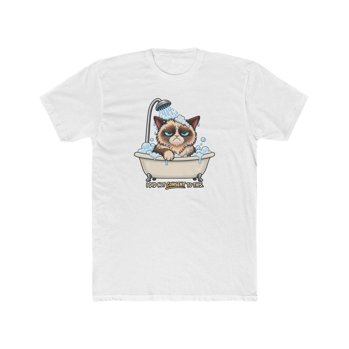 Men's Cotton Crew Tee - Grumpy Cats Collection - Forced Hydration
