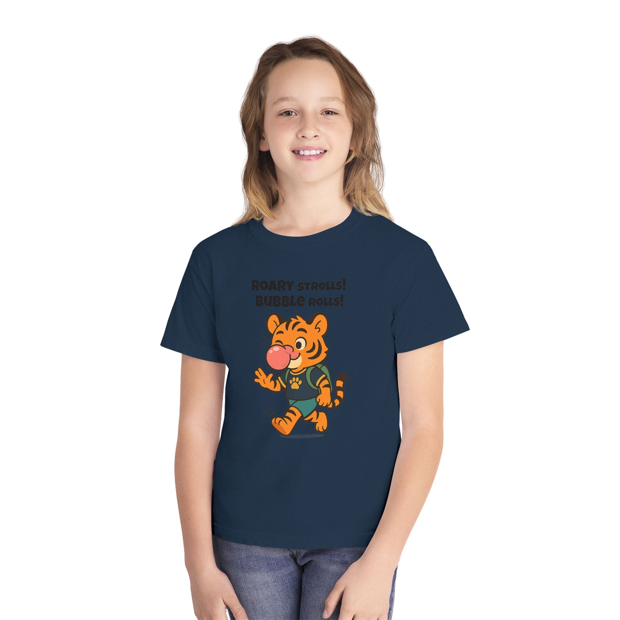 Youth Midweight Cotton Tee - Roary's Bubblegum Time